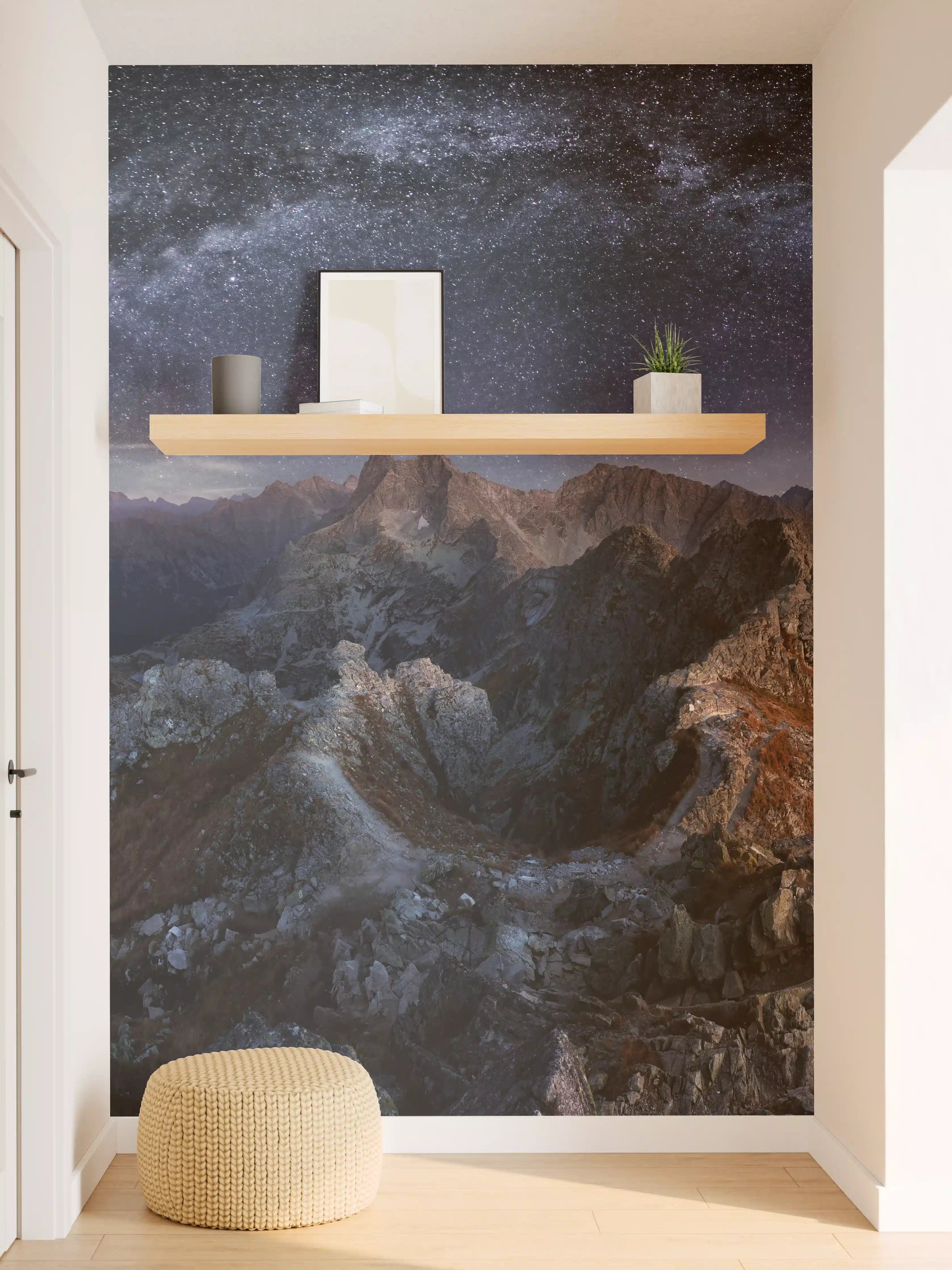 Wandverkleidung Flur - Milchstraße über Tatra Gebirgspanorama