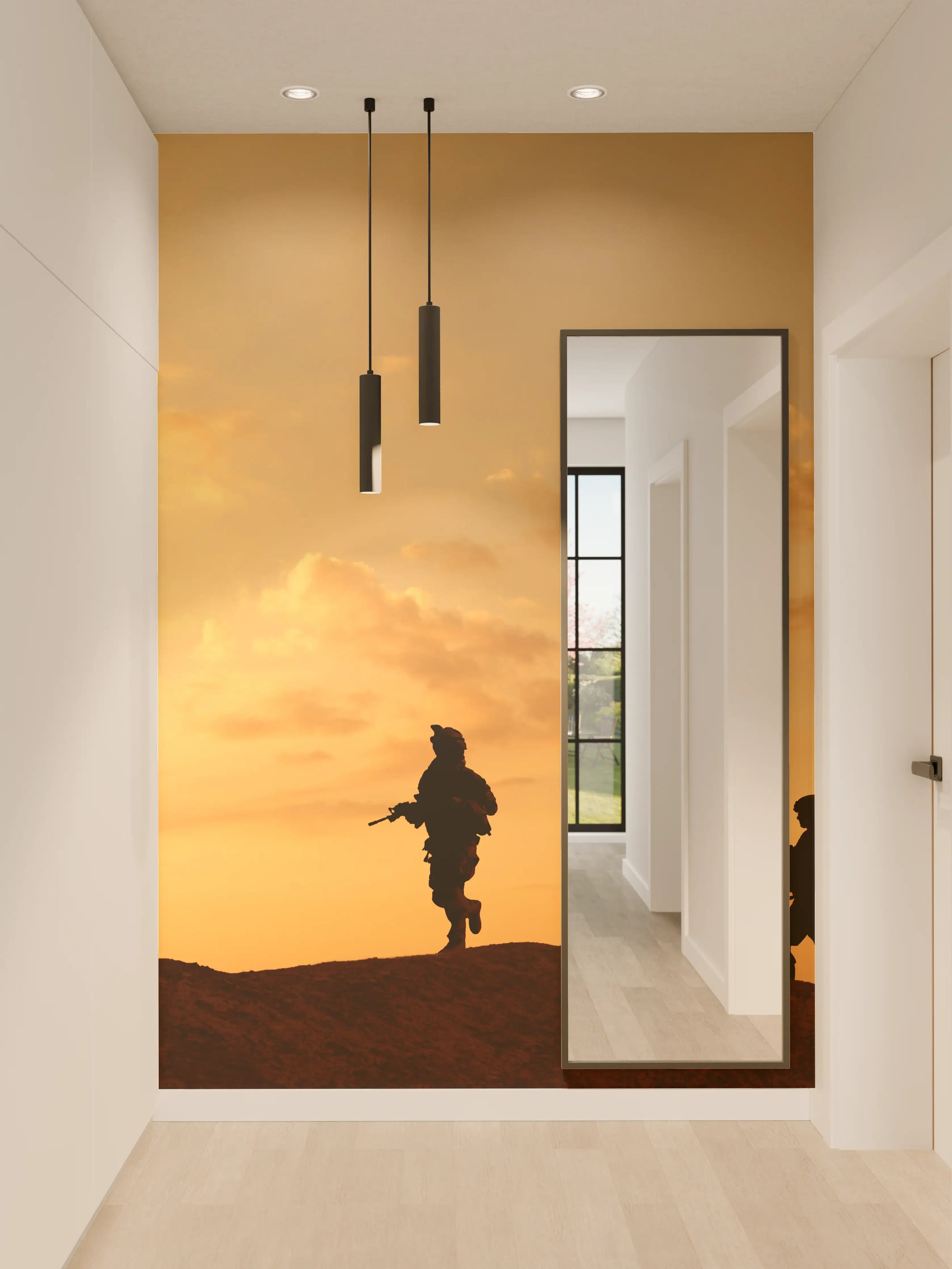 Wandverkleidung Flur - Militärische Truppen