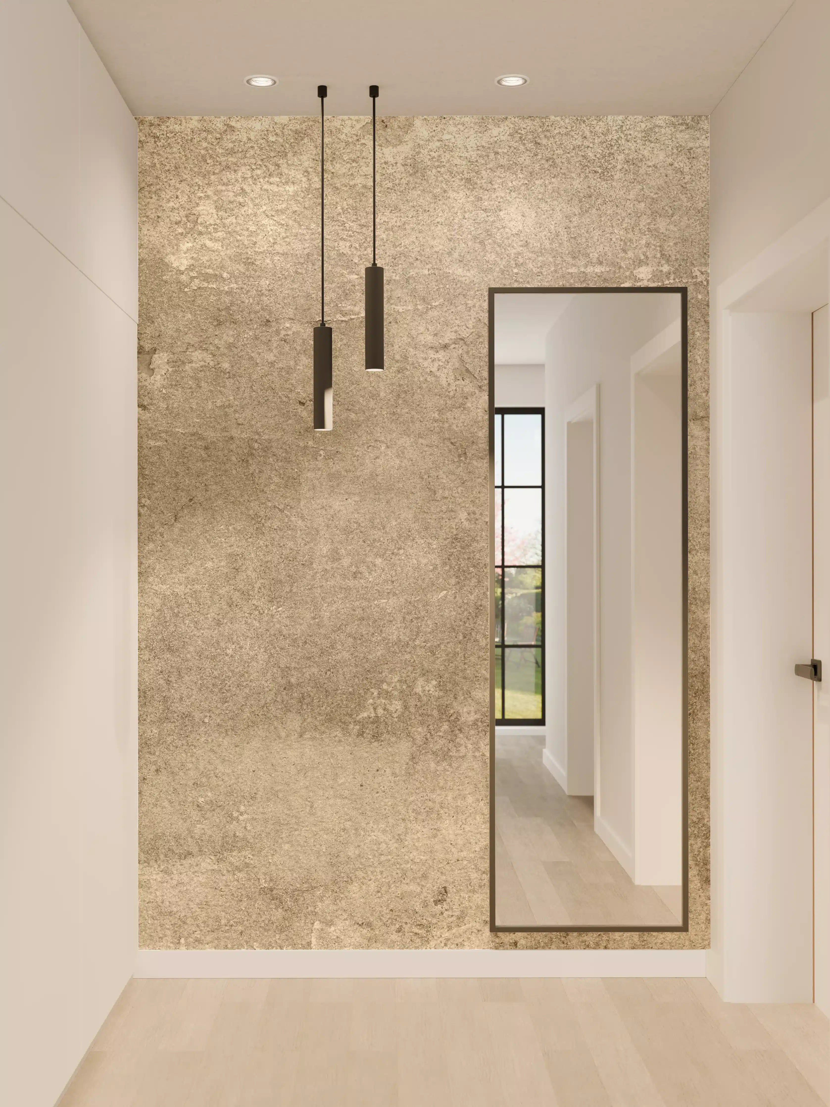 Wandverkleidung Flur - Moderne Betontapete für stilvolle Räume