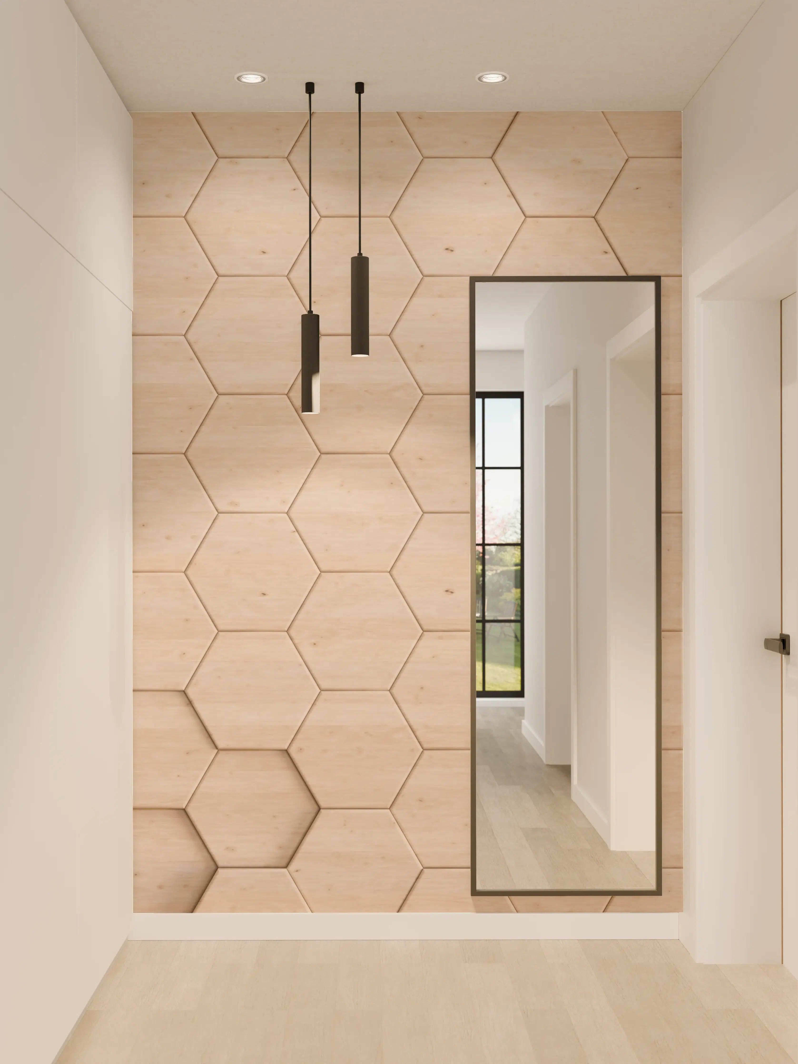 Wandverkleidung Flur - Moderne Holzdesign-Wanddekoration