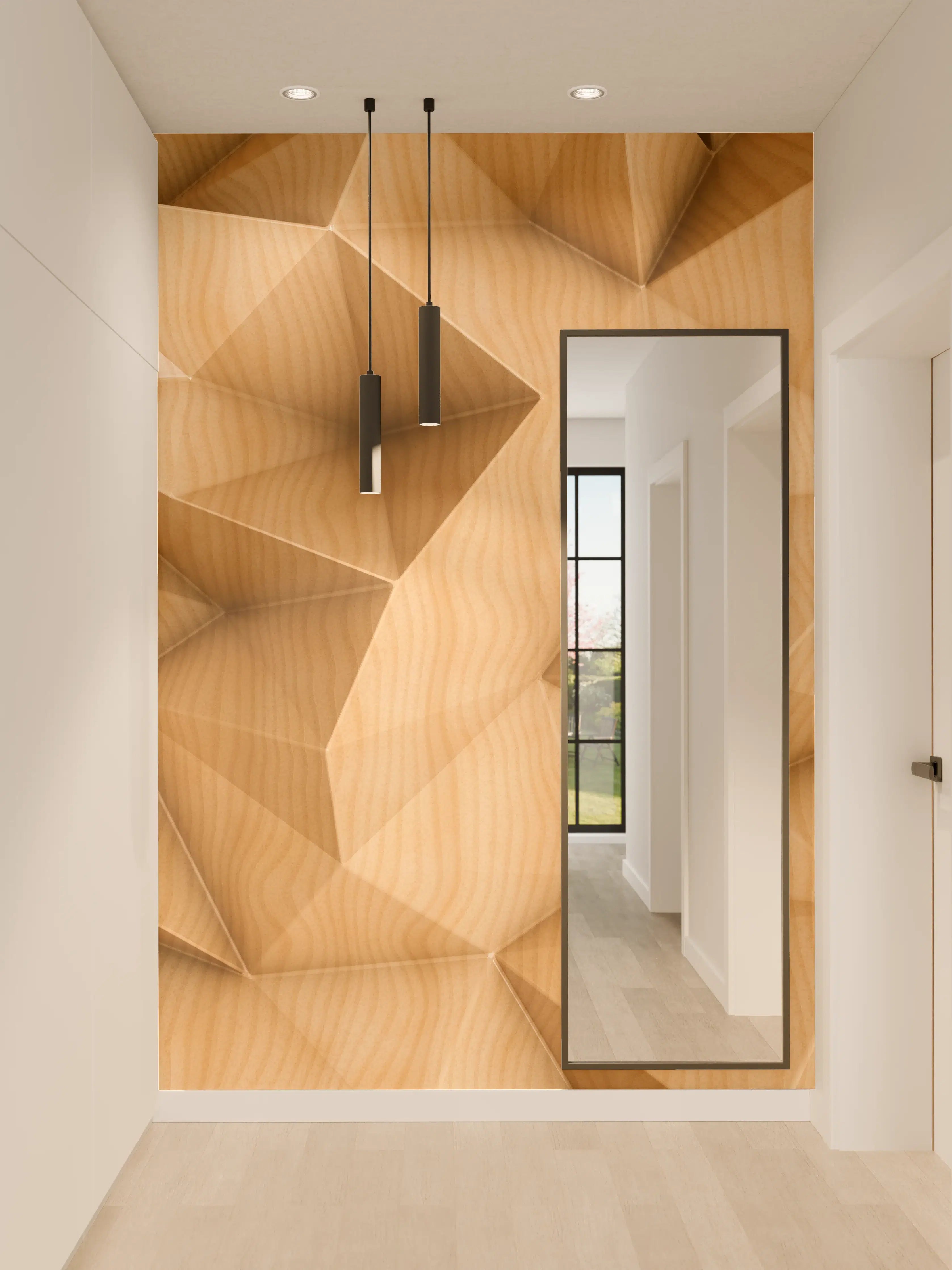 Wandverkleidung Flur - Moderne Holzdesign-Wandgestaltung
