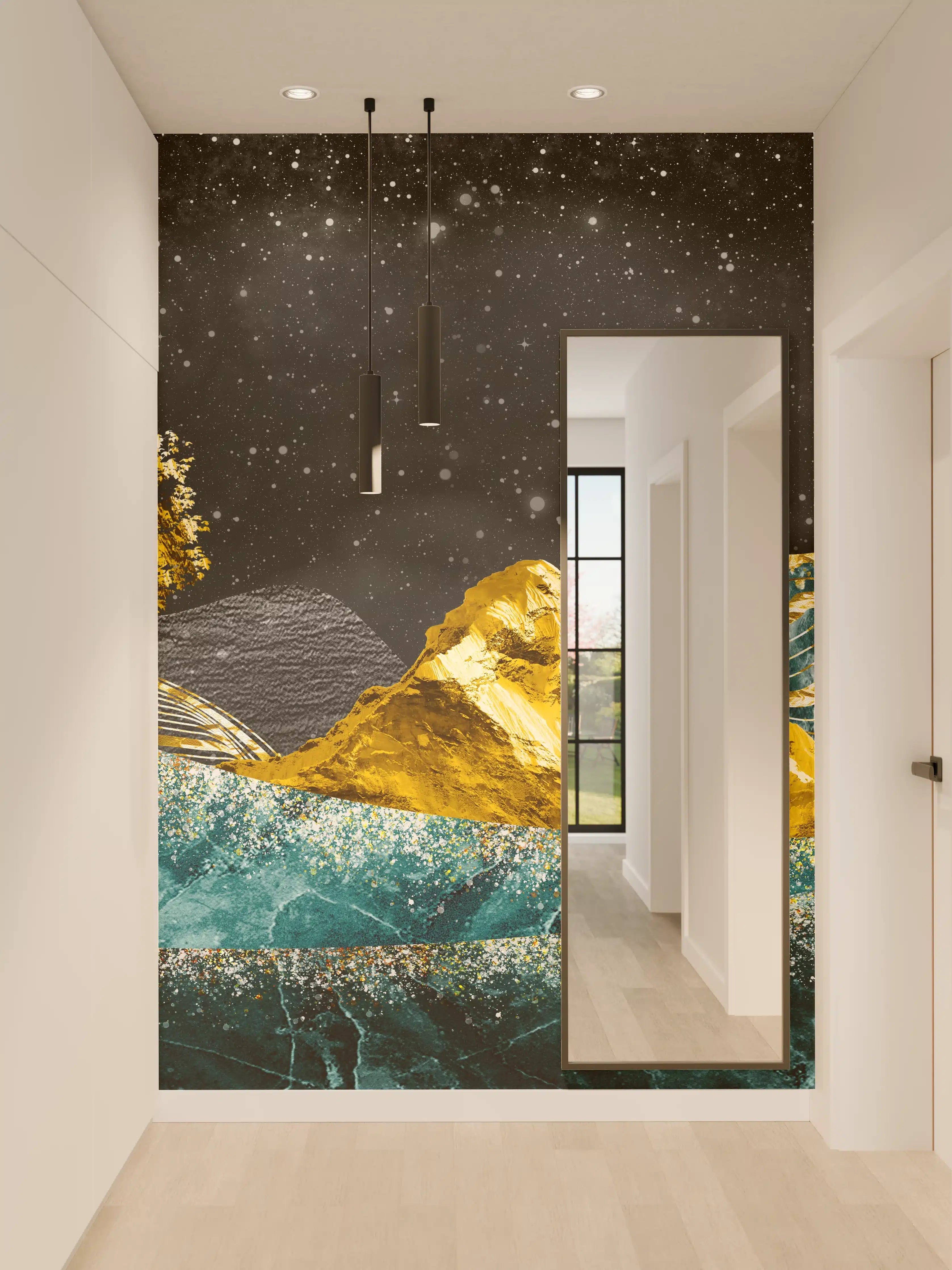 Wandverkleidung Flur - Moderne Kunst - Landschaft