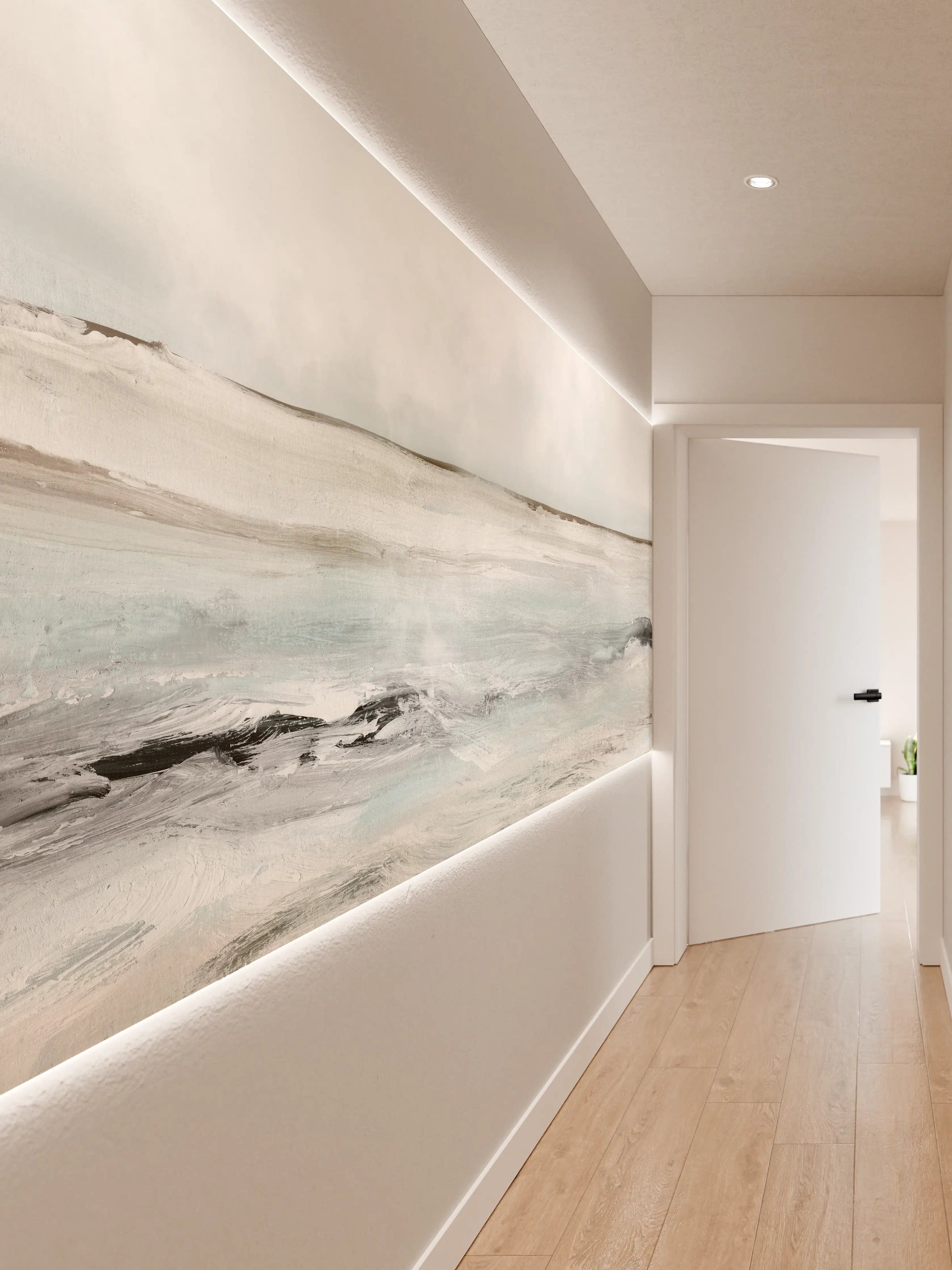 Wandverkleidung Flur - Moderne Kunst im Wintermeer