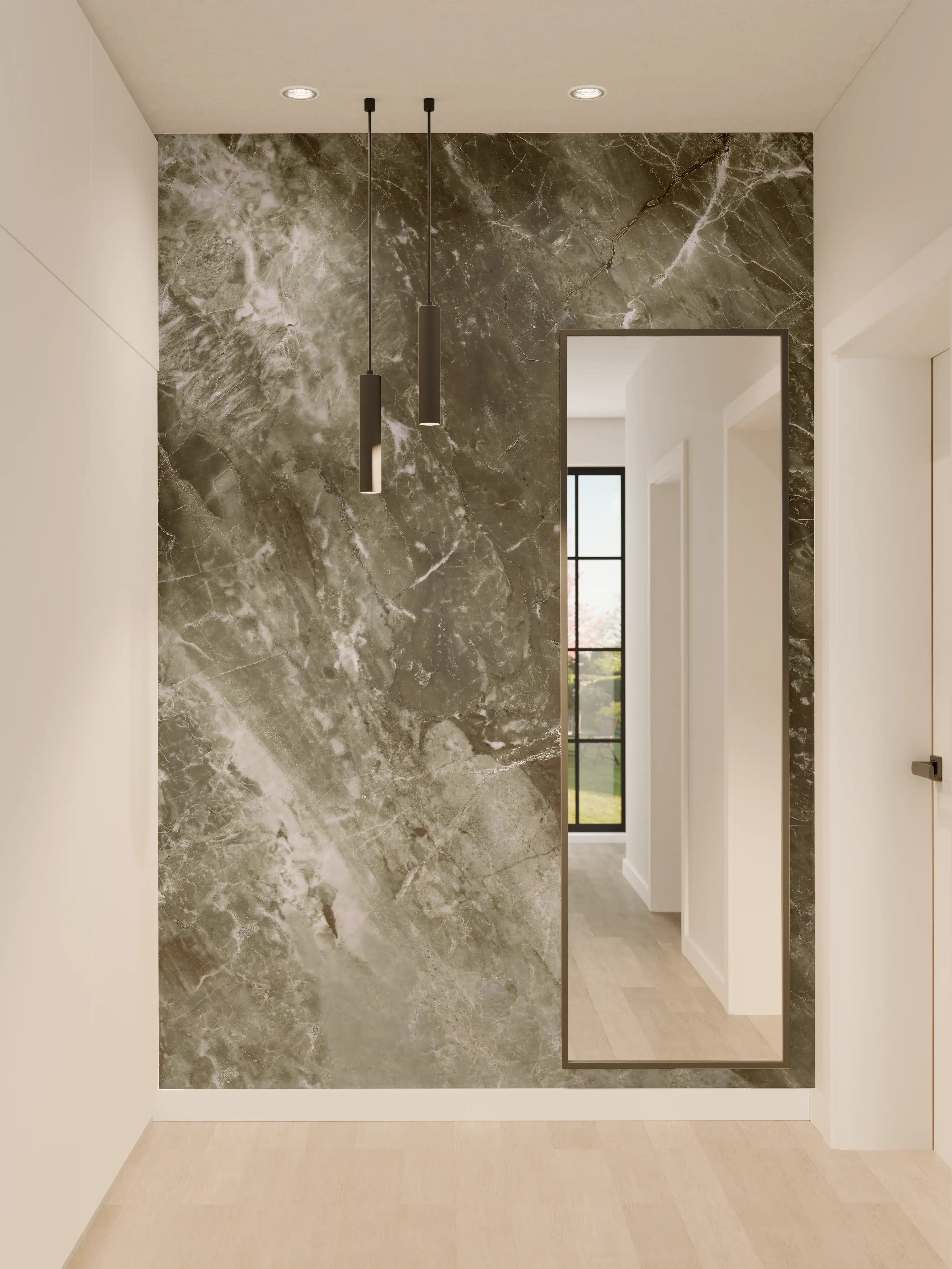 Wandverkleidung Flur - Moderne Marmor Textur 