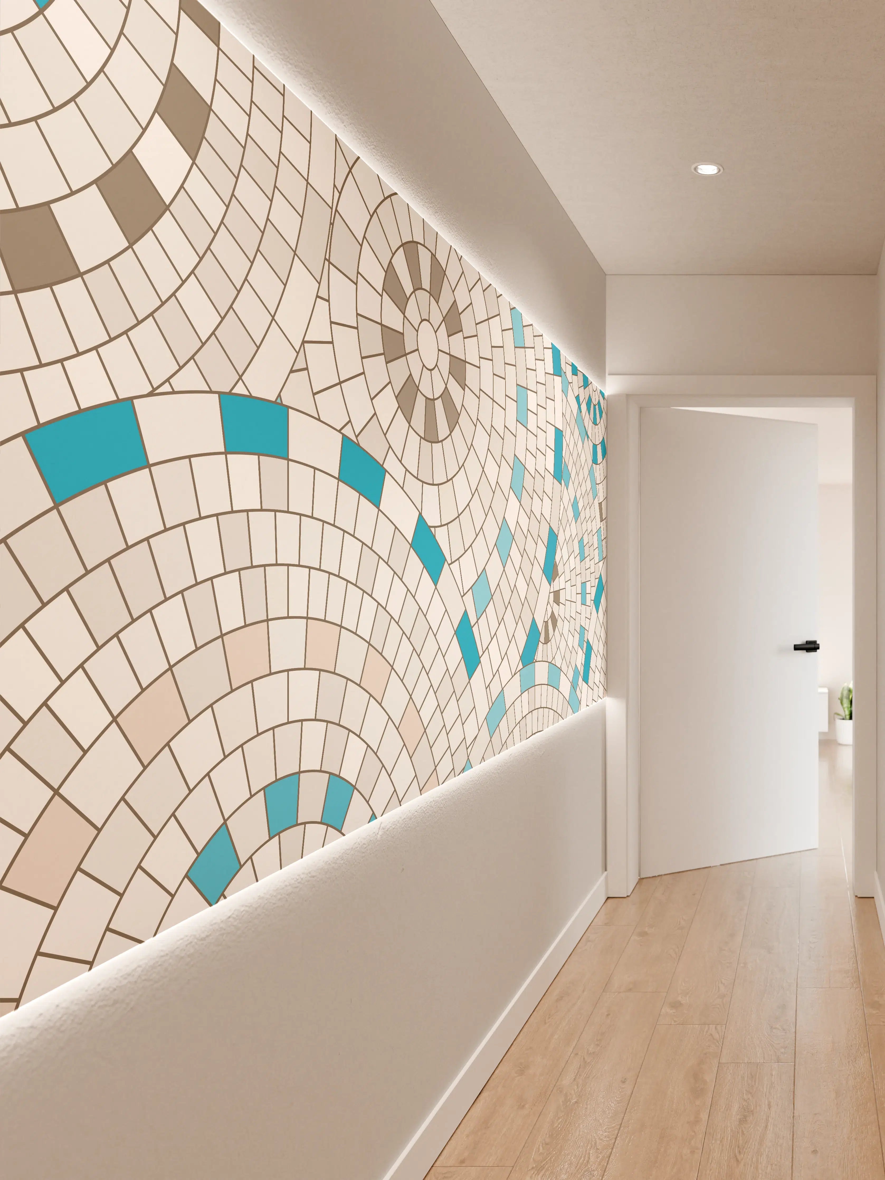 Wandverkleidung Flur - Moderne Mosaik-Fliesen Design