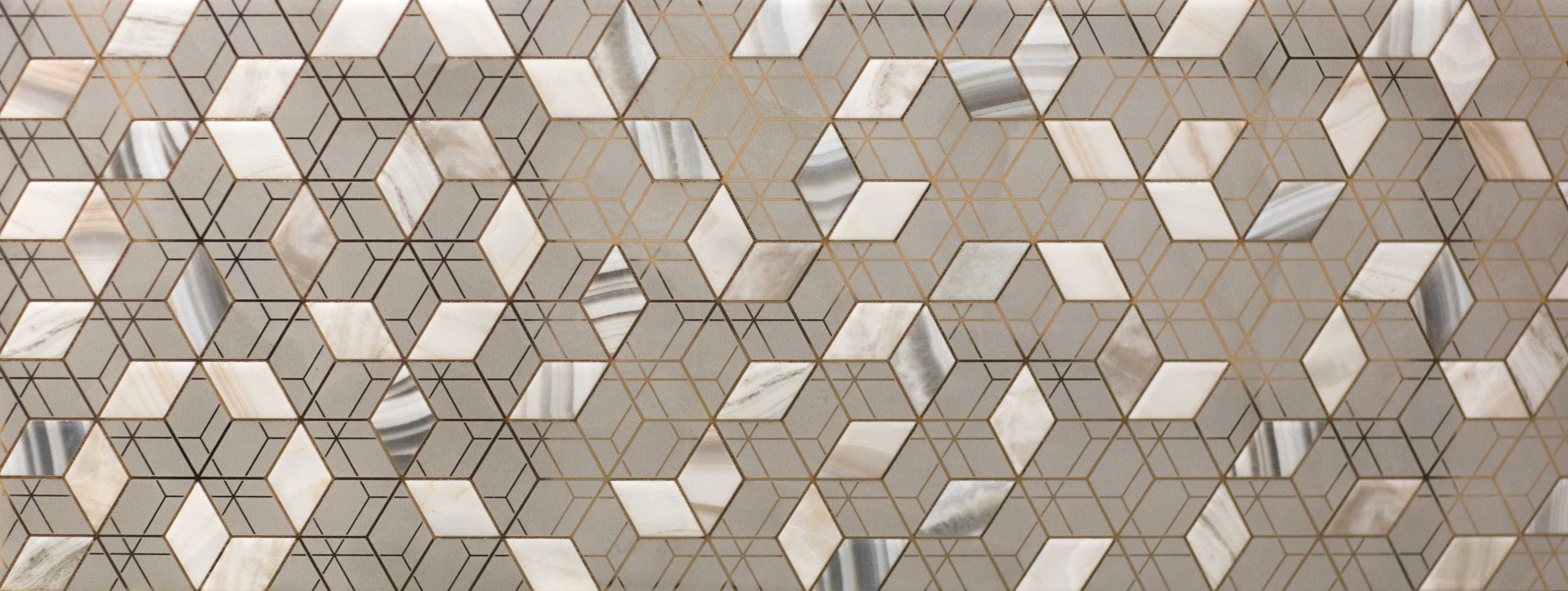 Wandverkleidung Flur-Moderne Mosaikfliesen im neutralen Design