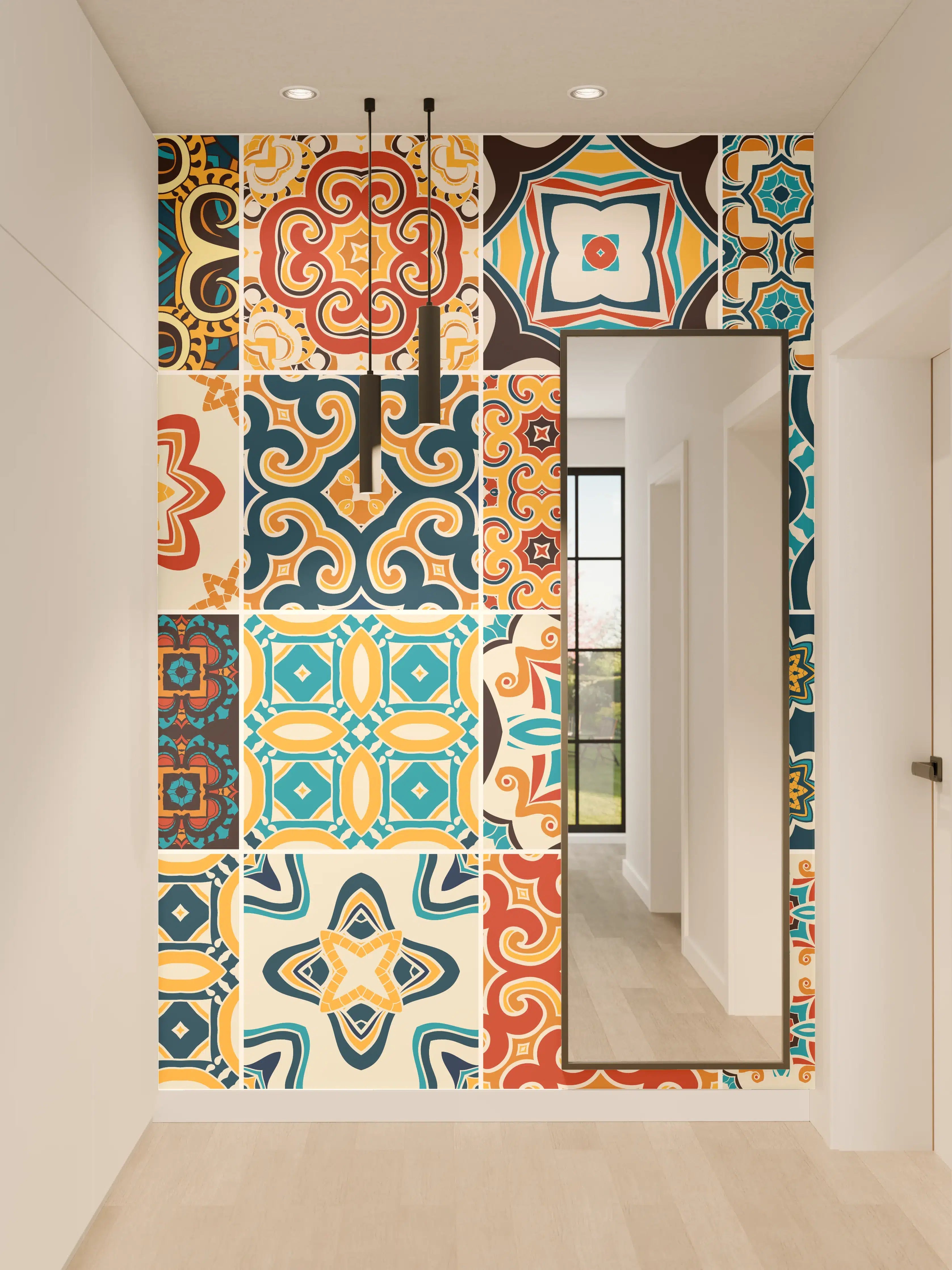 Wandverkleidung Flur - Moderne Mosaikmuster