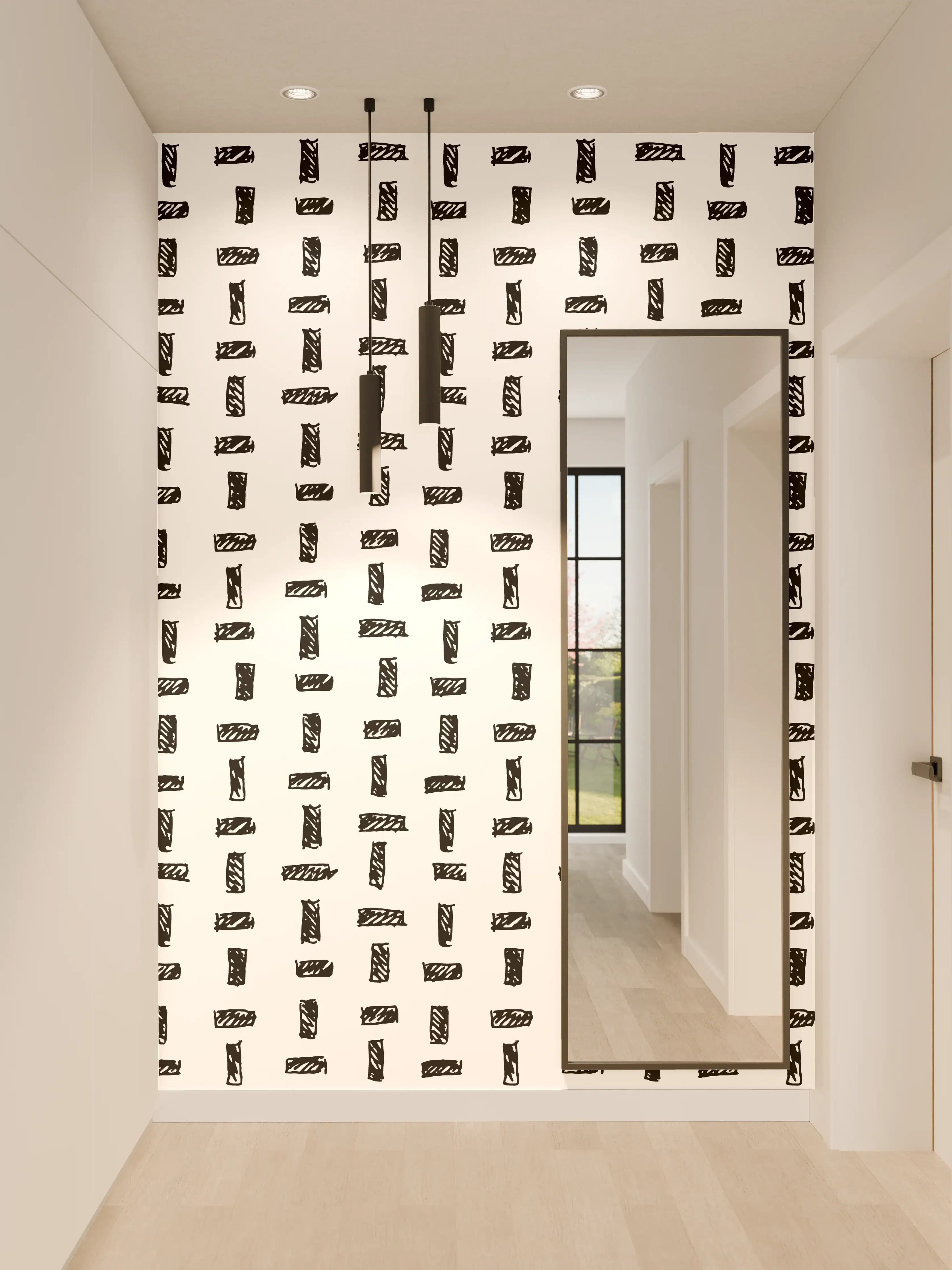 Wandverkleidung Flur - Moderne Musterwand Dekor