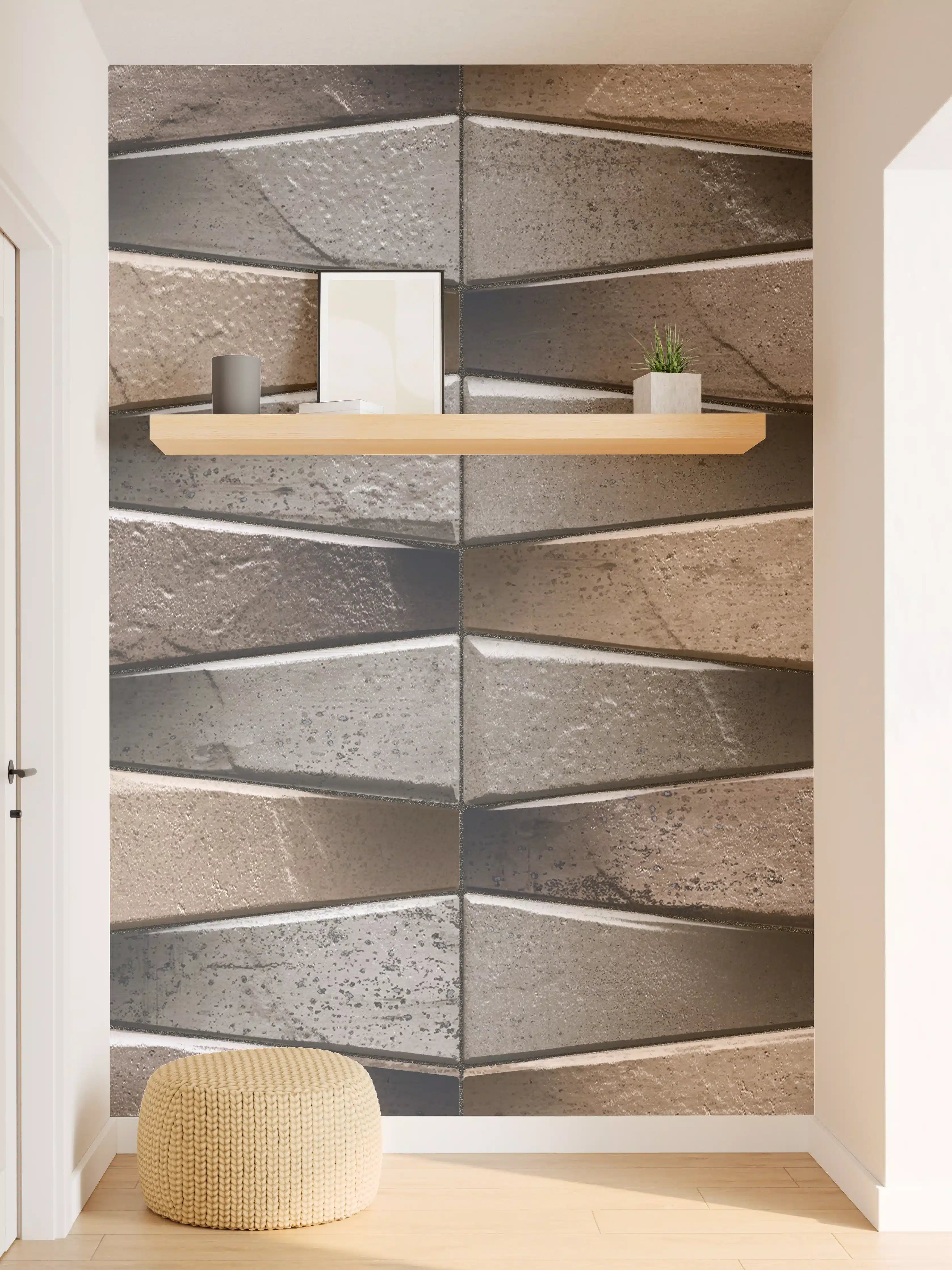 Wandverkleidung Flur - Moderne Steinwand mit eleganter Struktur