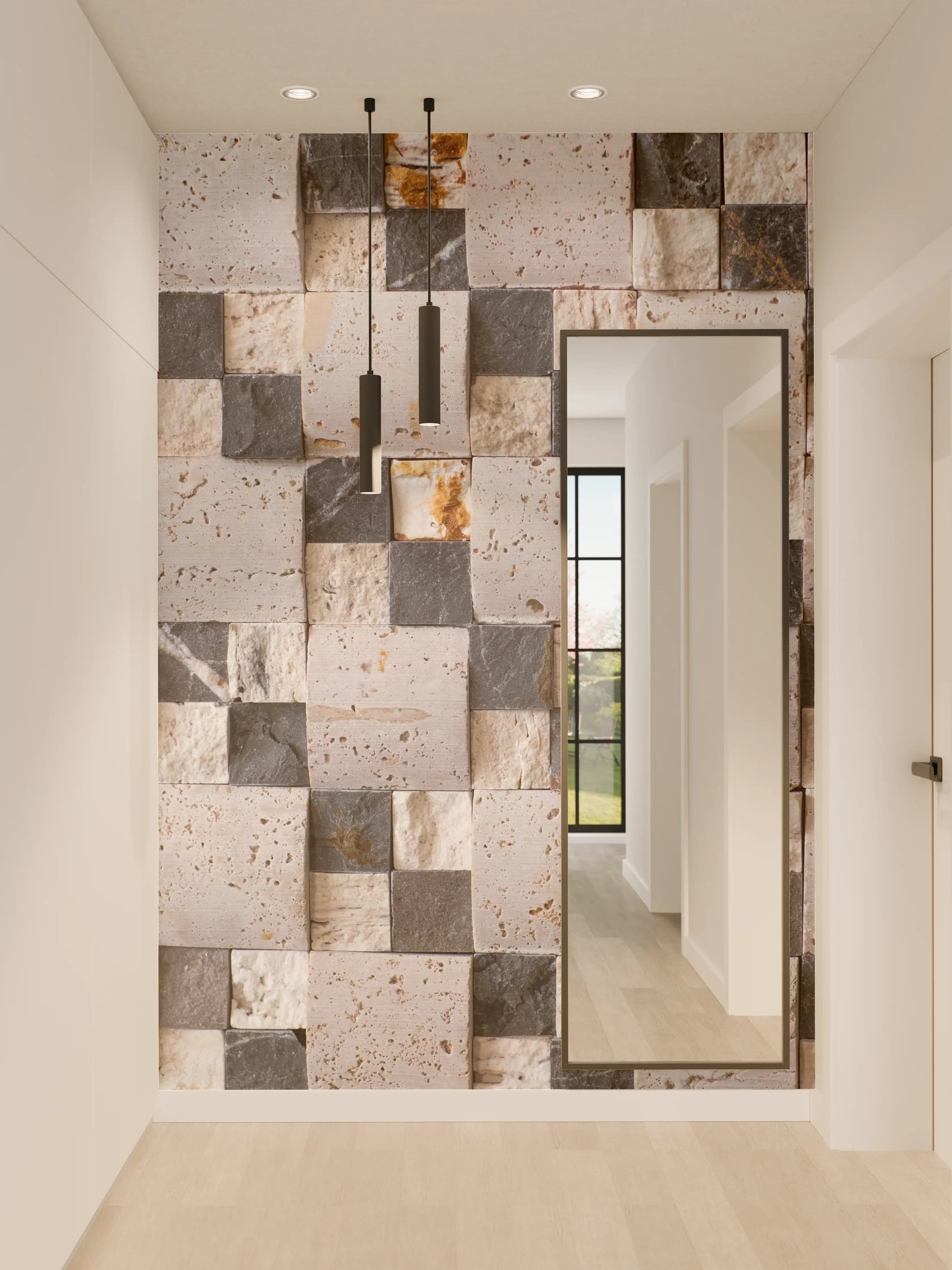 Wandverkleidung Flur - Moderne Wandgestaltung mit Mosaiksteinen