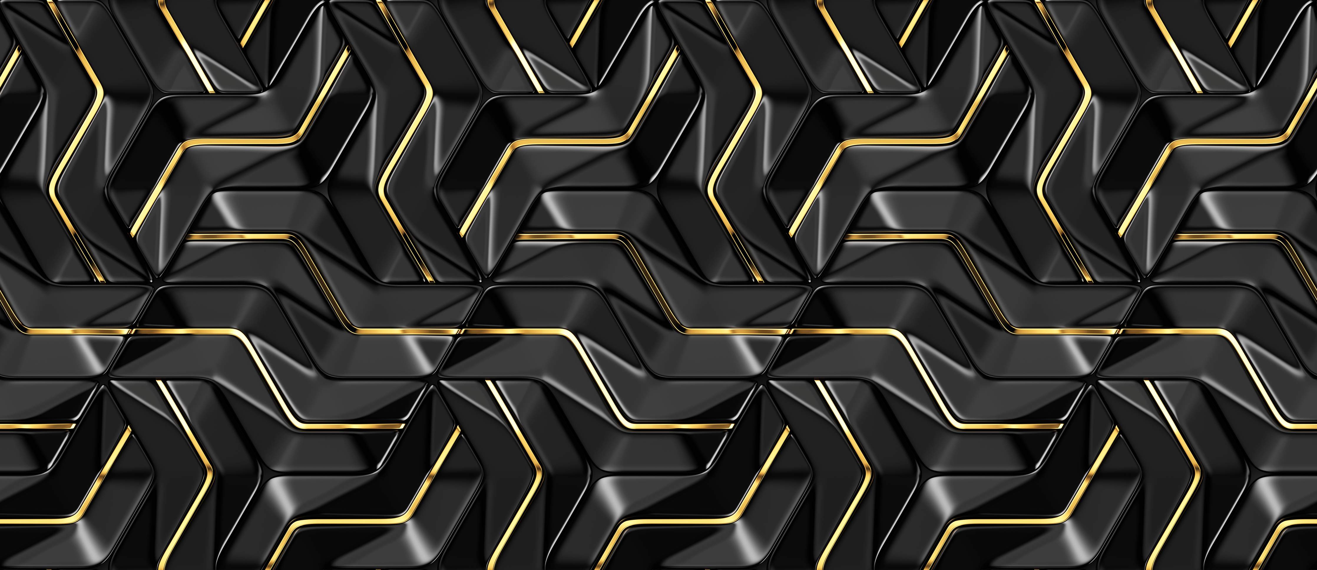 Wandverkleidung Flur-Moderne Wandtextur - schwarz-gold