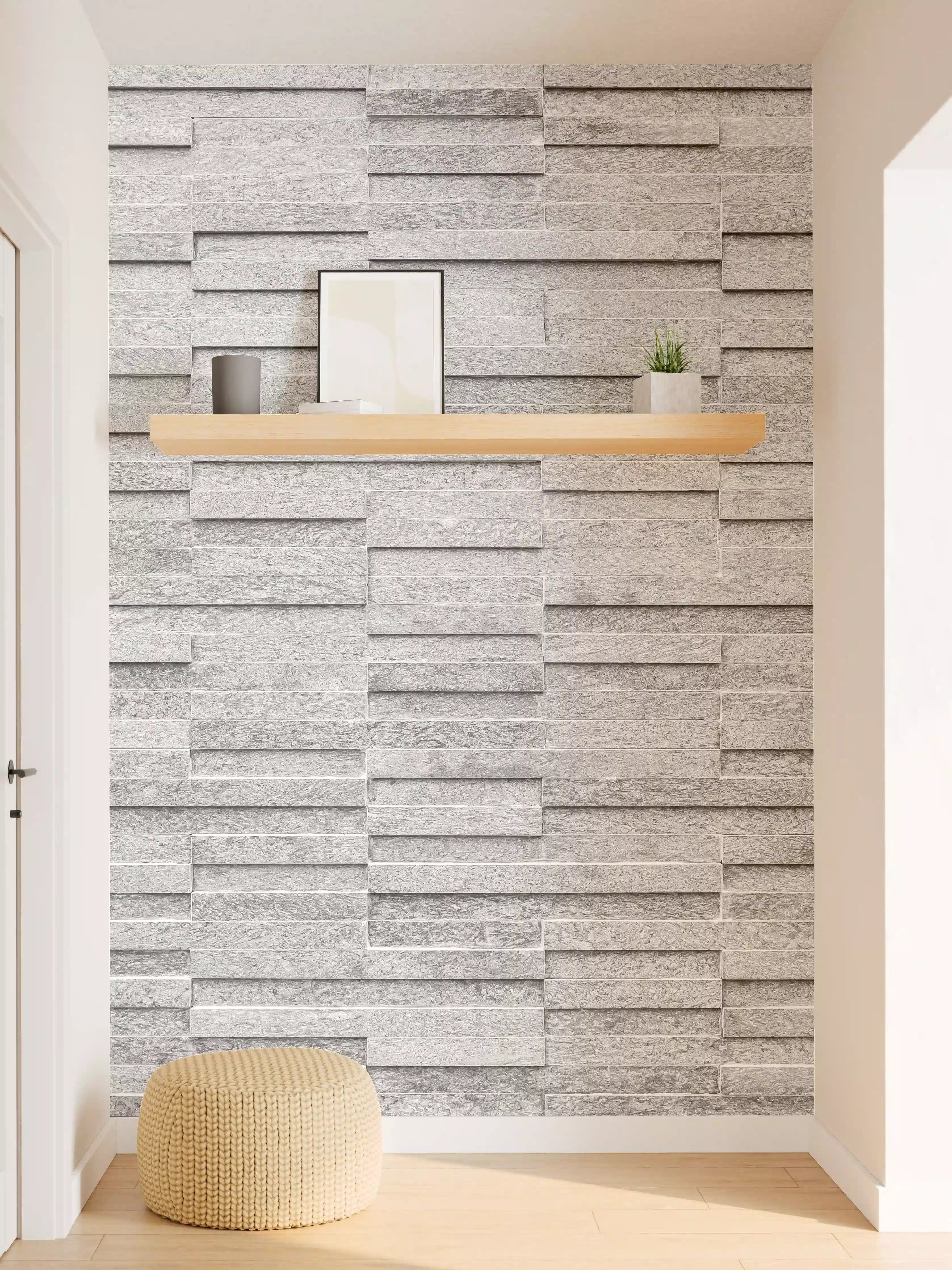 Wandverkleidung Flur - Moderne graue Fassadenwand