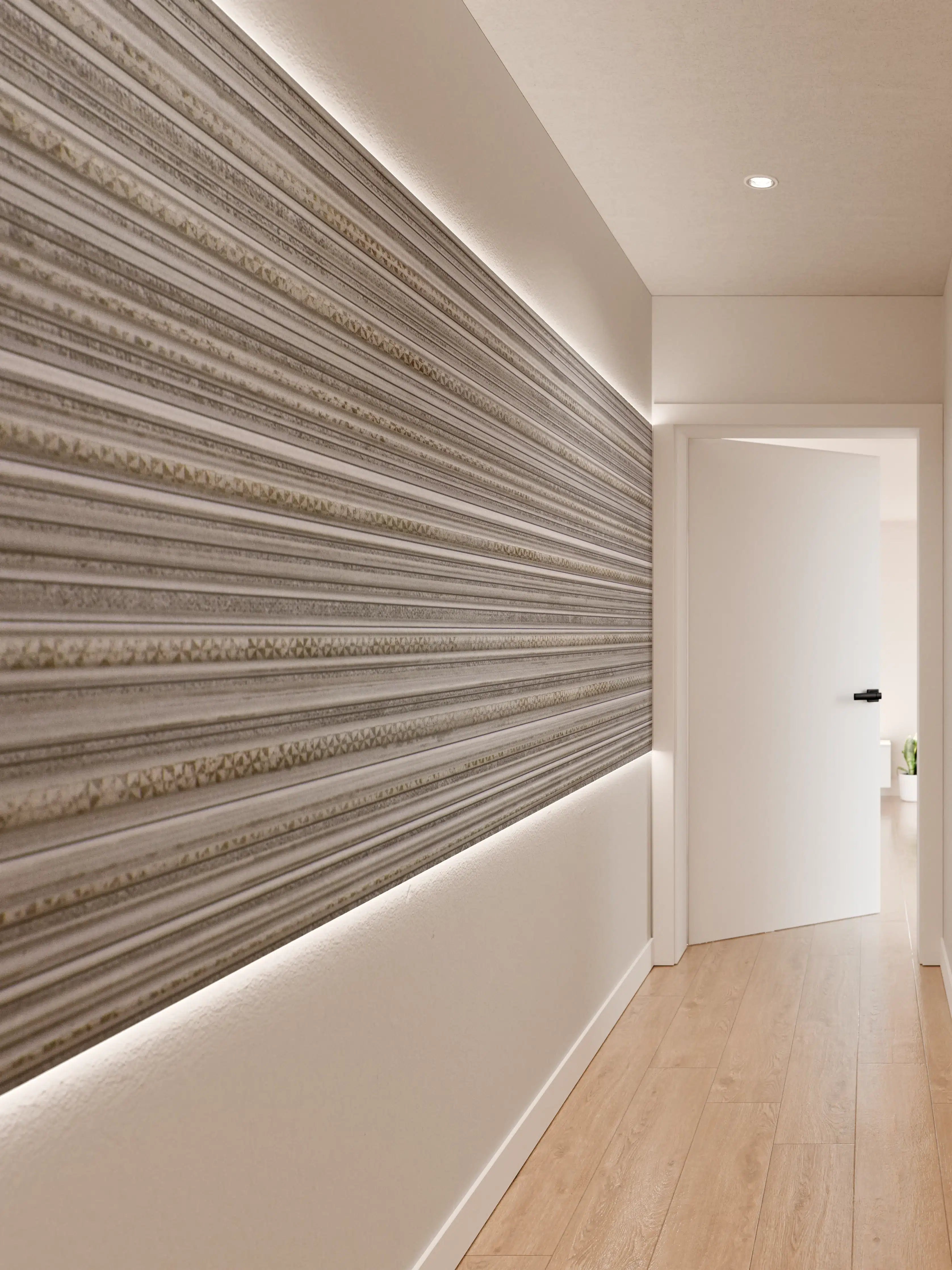 Wandverkleidung Flur - Moderner Betondesign