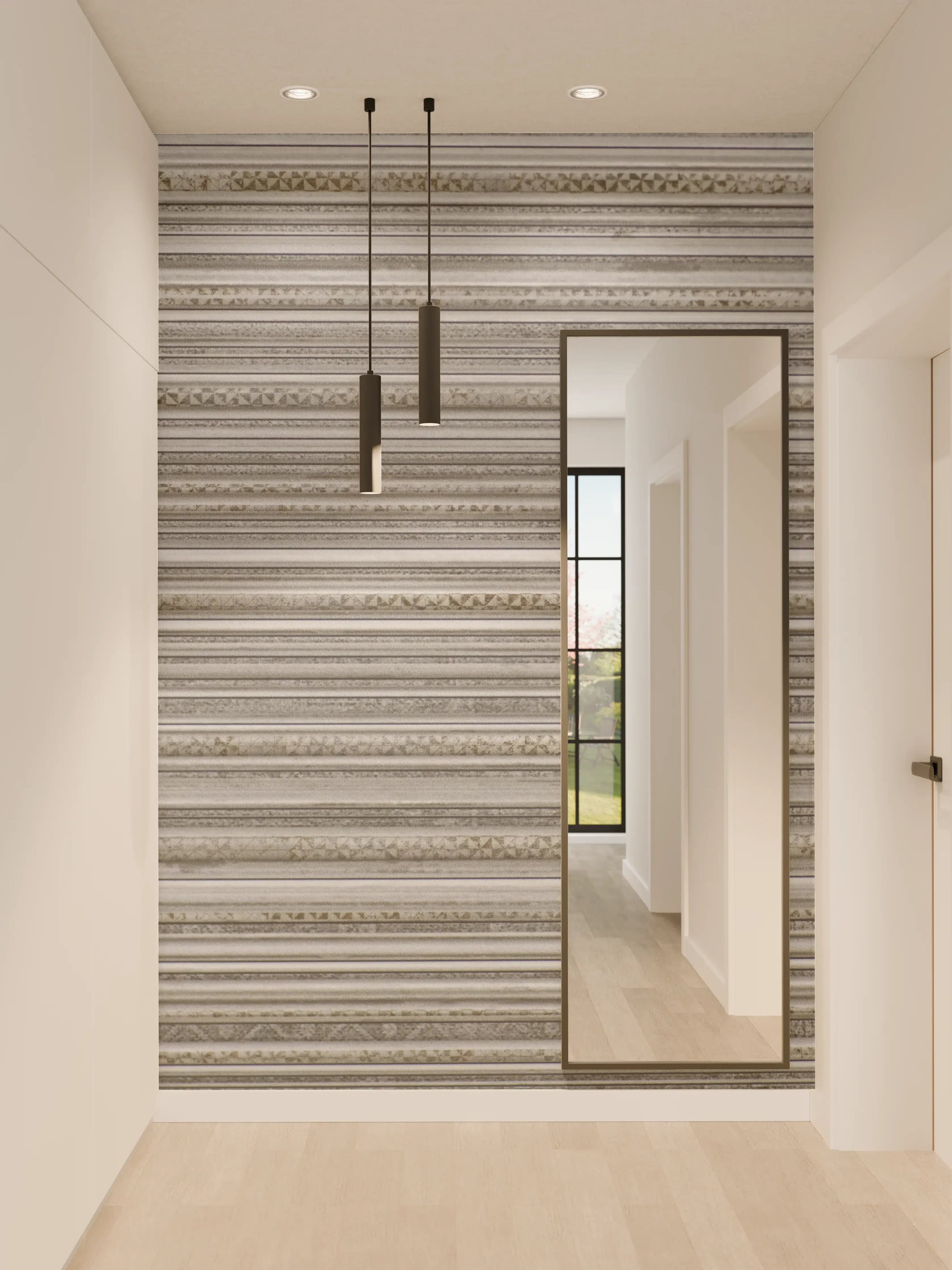 Wandverkleidung Flur - Moderner Betondesign