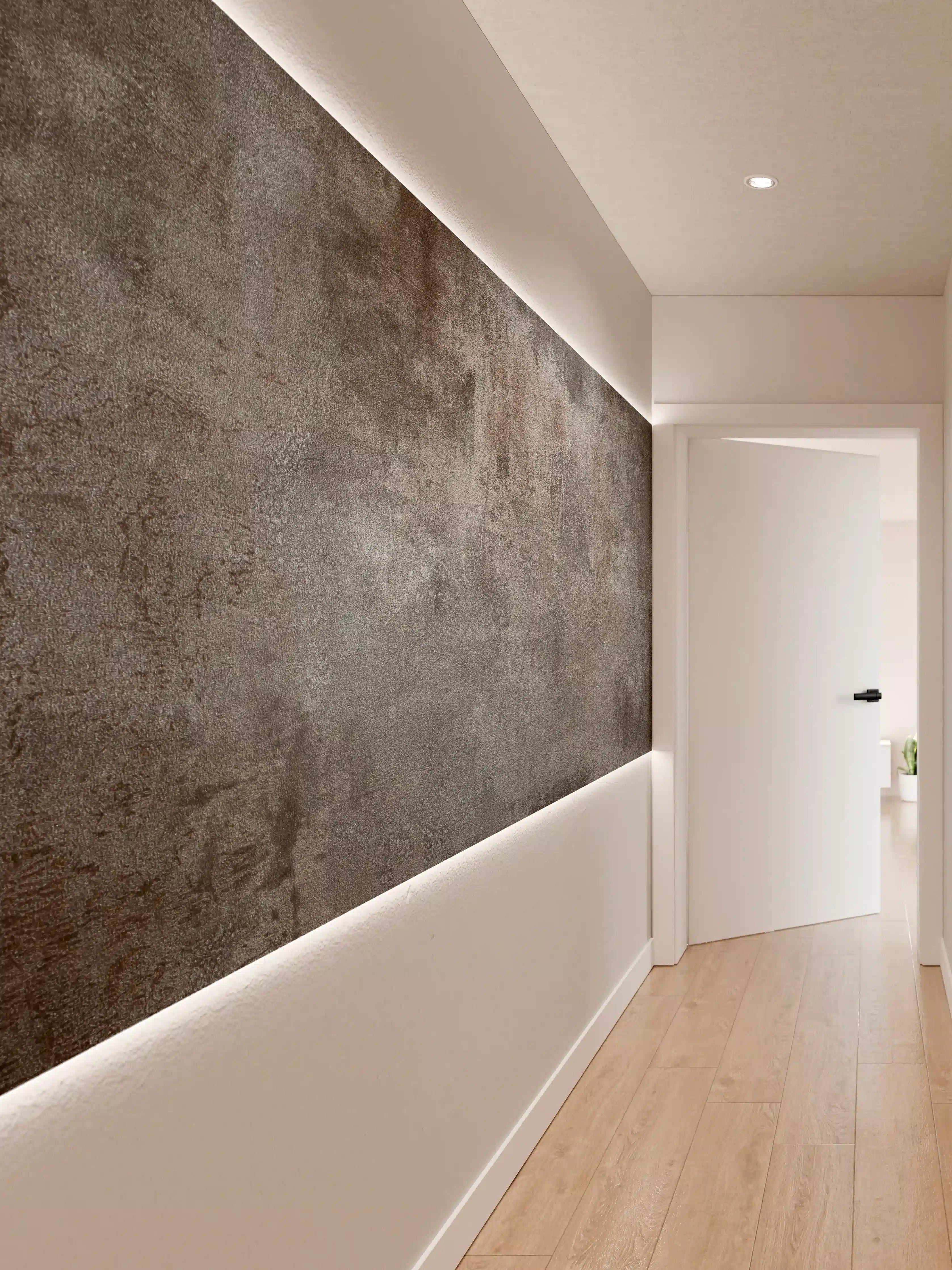 Wandverkleidung Flur - Moderner Betonoptik-Hintergrund