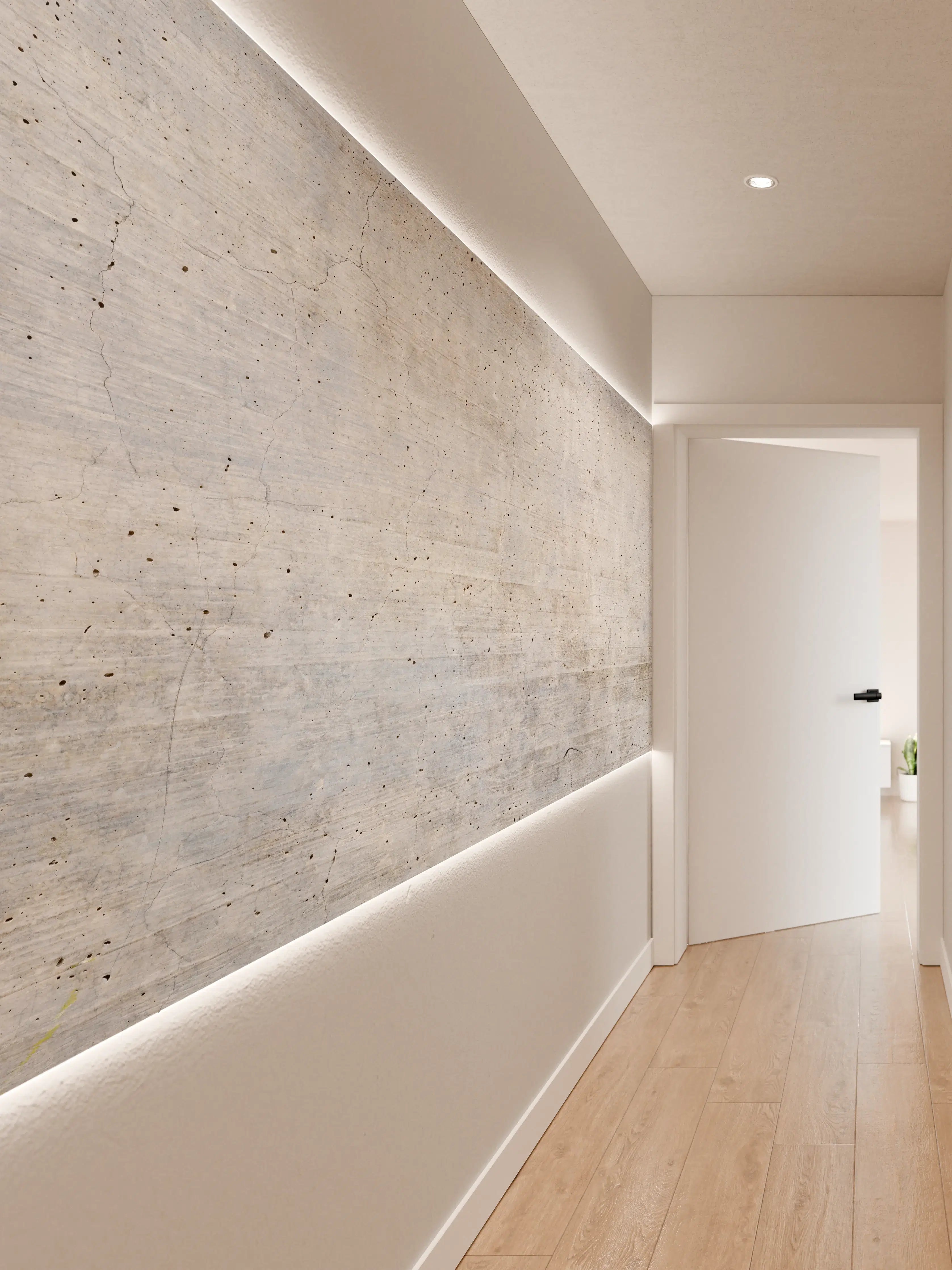 Wandverkleidung Flur - Modernes Grau-Weiß Wanddesign