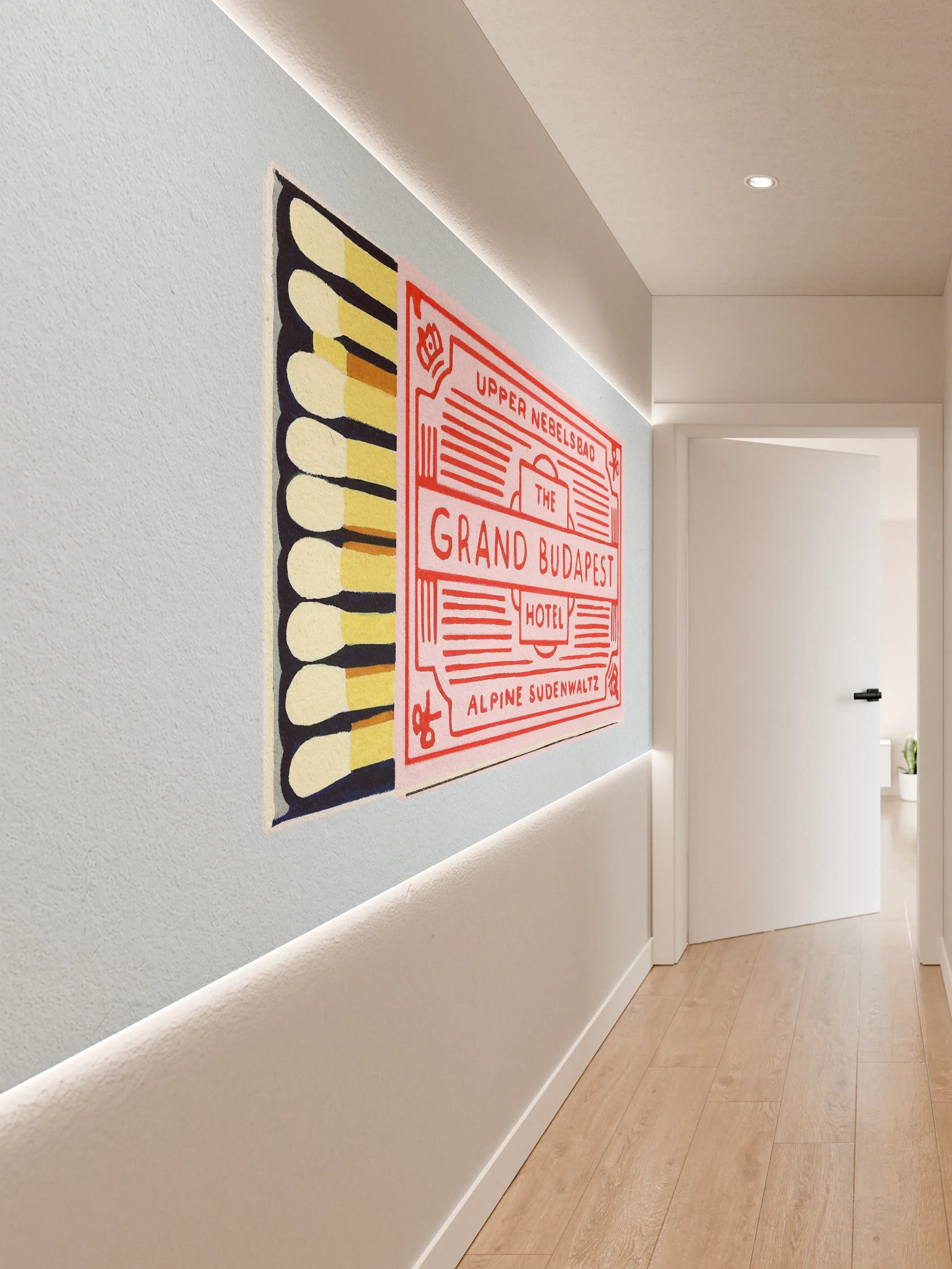 Wandverkleidung Flur - Modernes Streichholz Poster