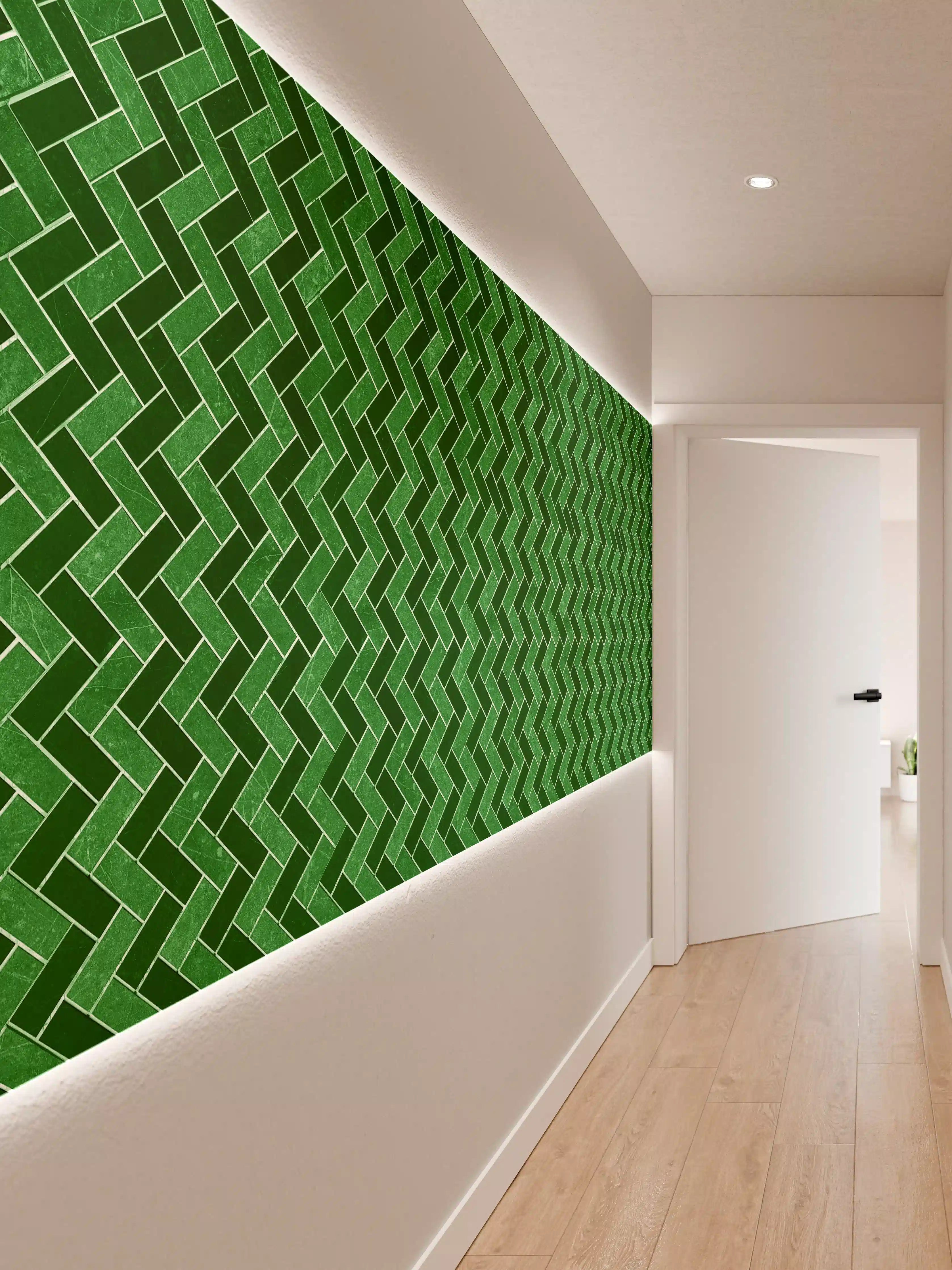 Wandverkleidung Flur - Mosaik Textur - Fliesen