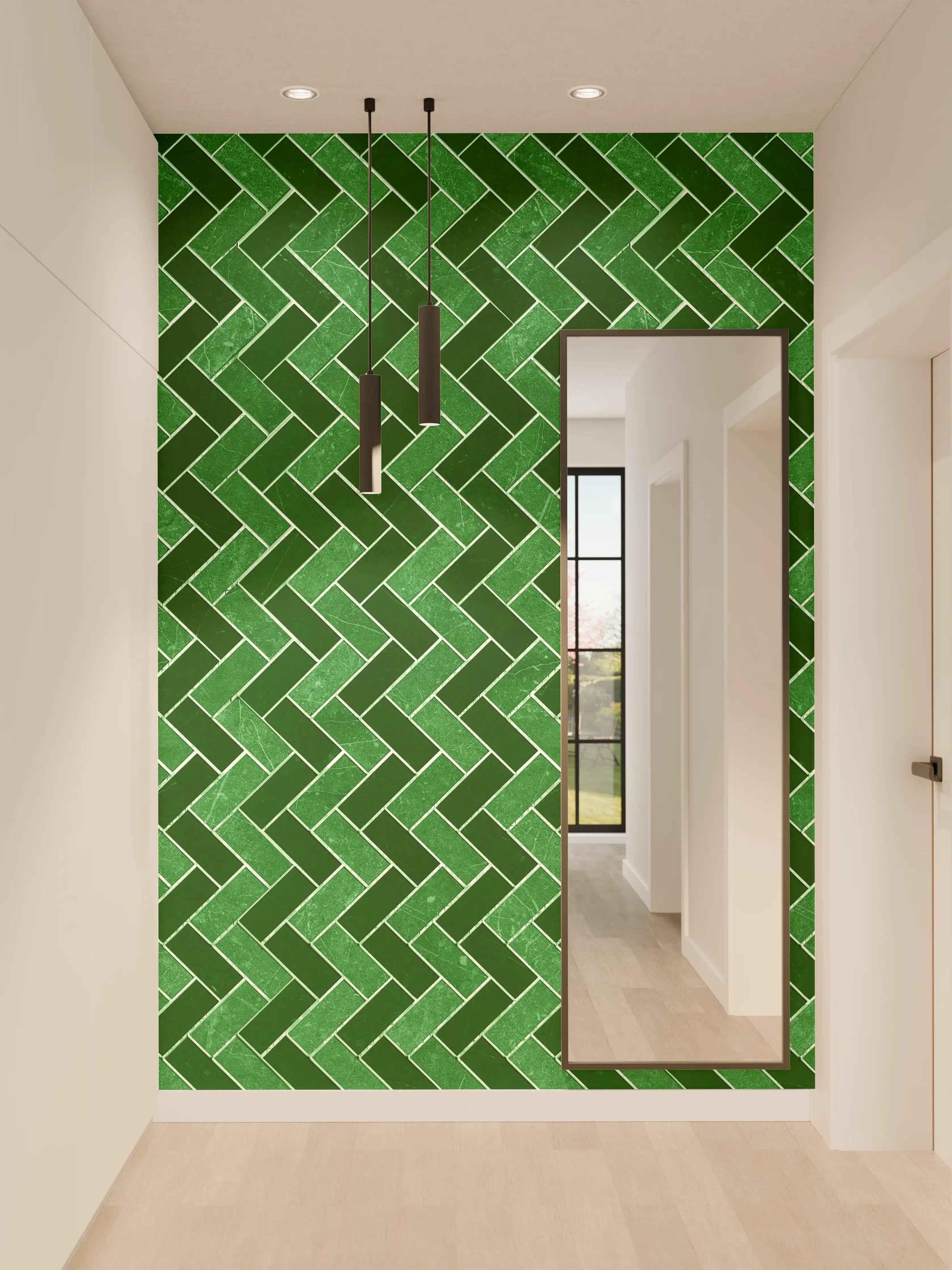 Wandverkleidung Flur - Mosaik Textur - Fliesen