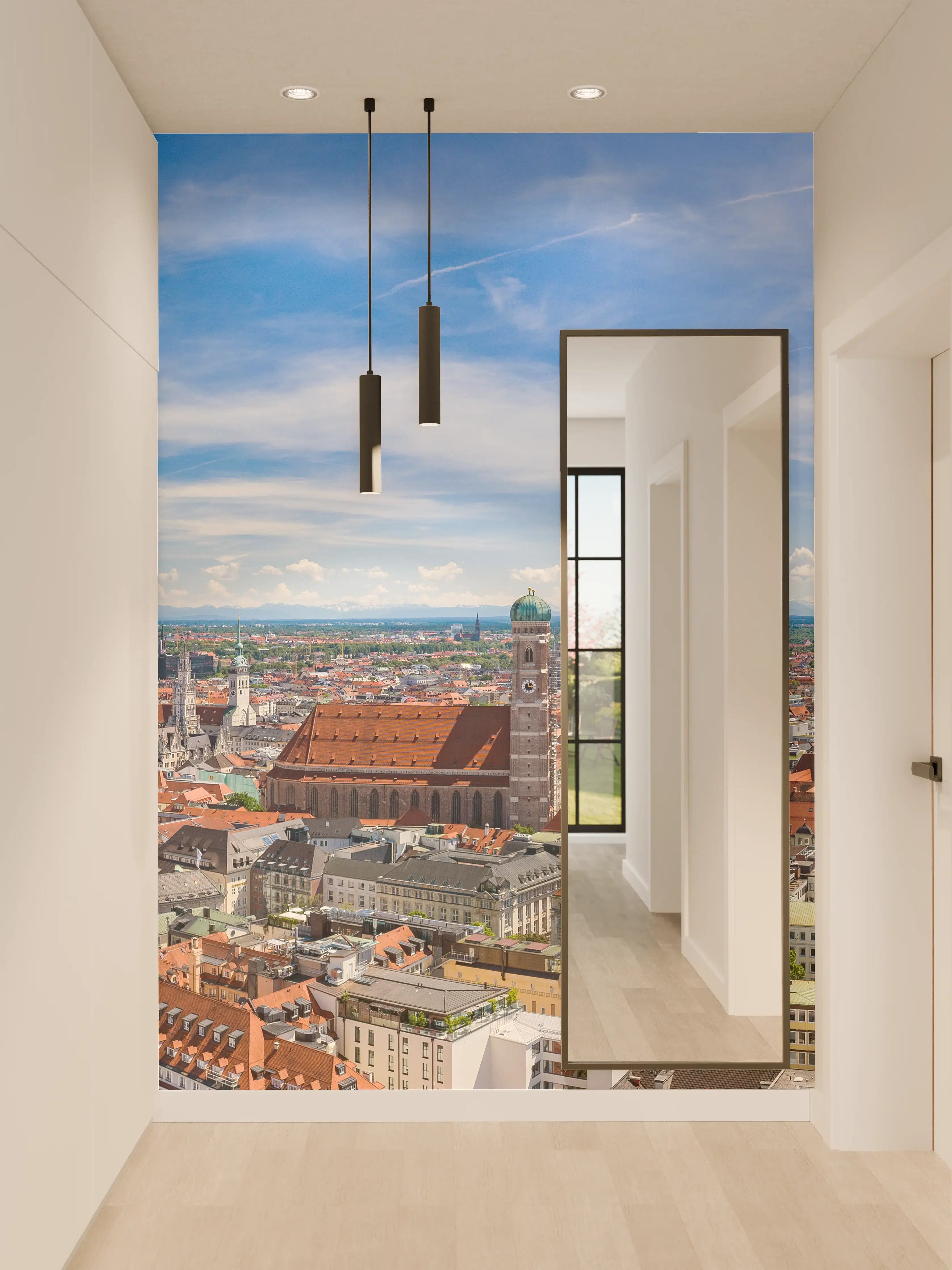 Wandverkleidung Flur - München Panorama