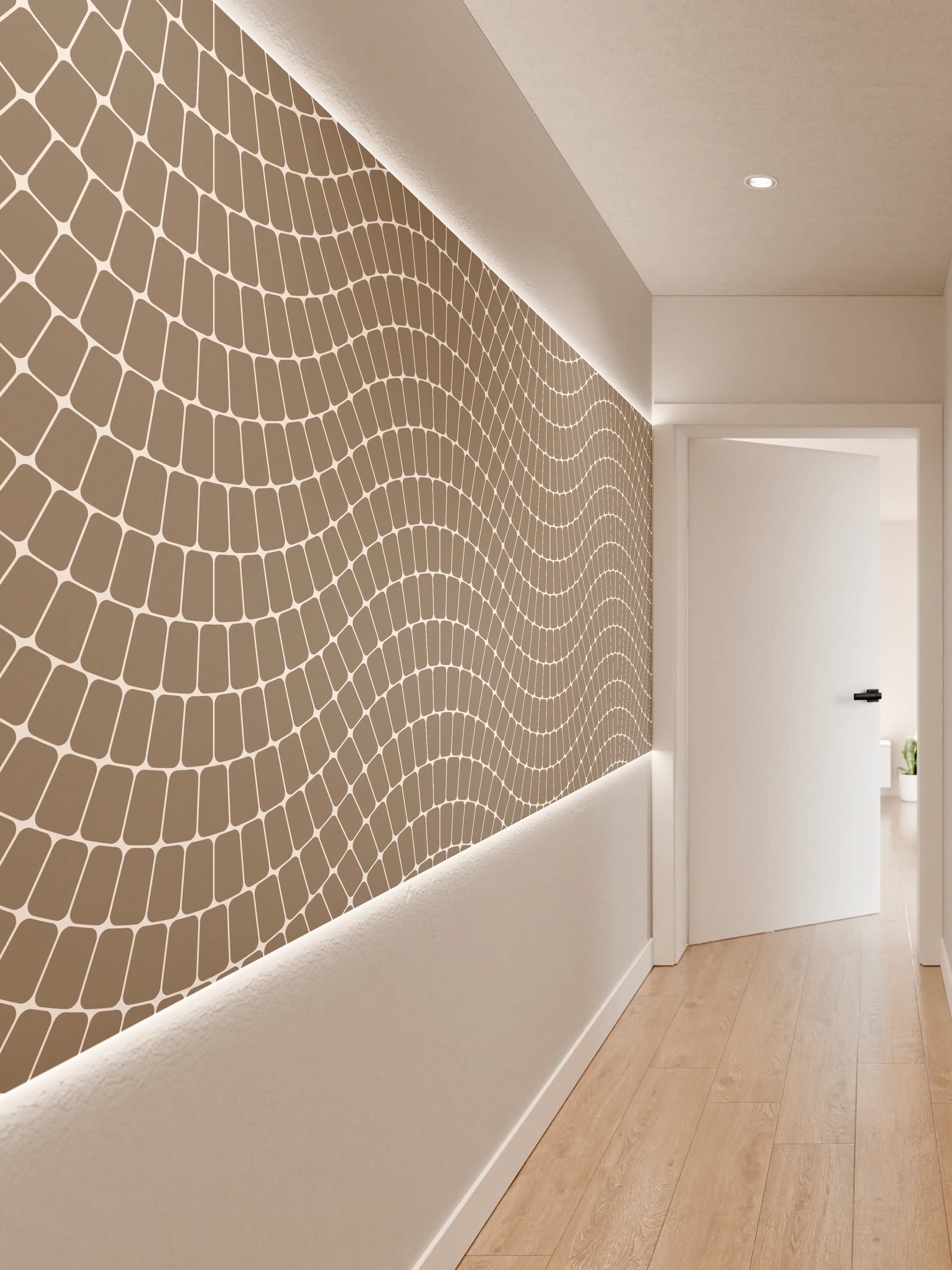 Wandverkleidung Flur - Muster-Textur mit geometrischem Design