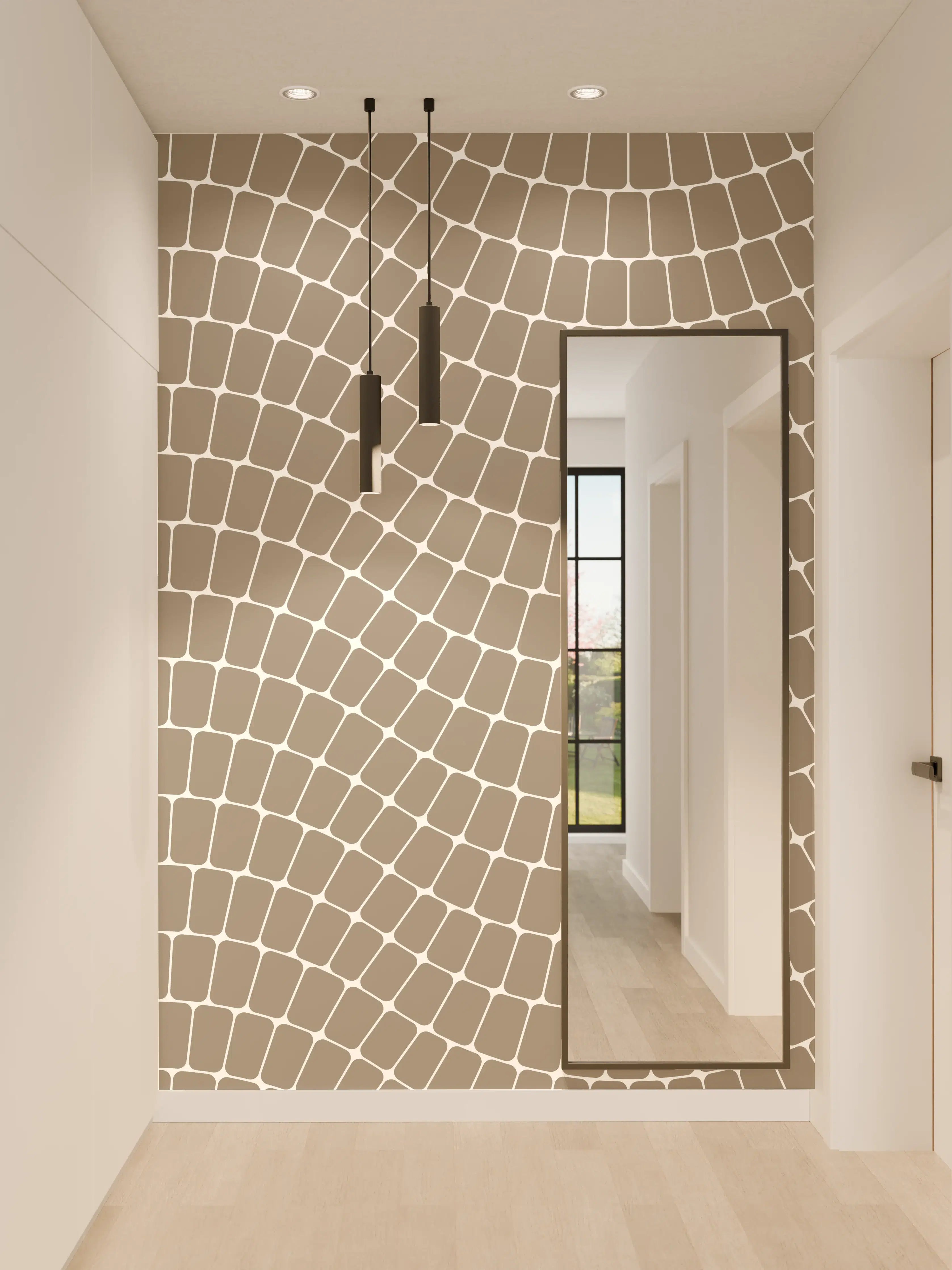 Wandverkleidung Flur - Muster-Textur mit geometrischem Design