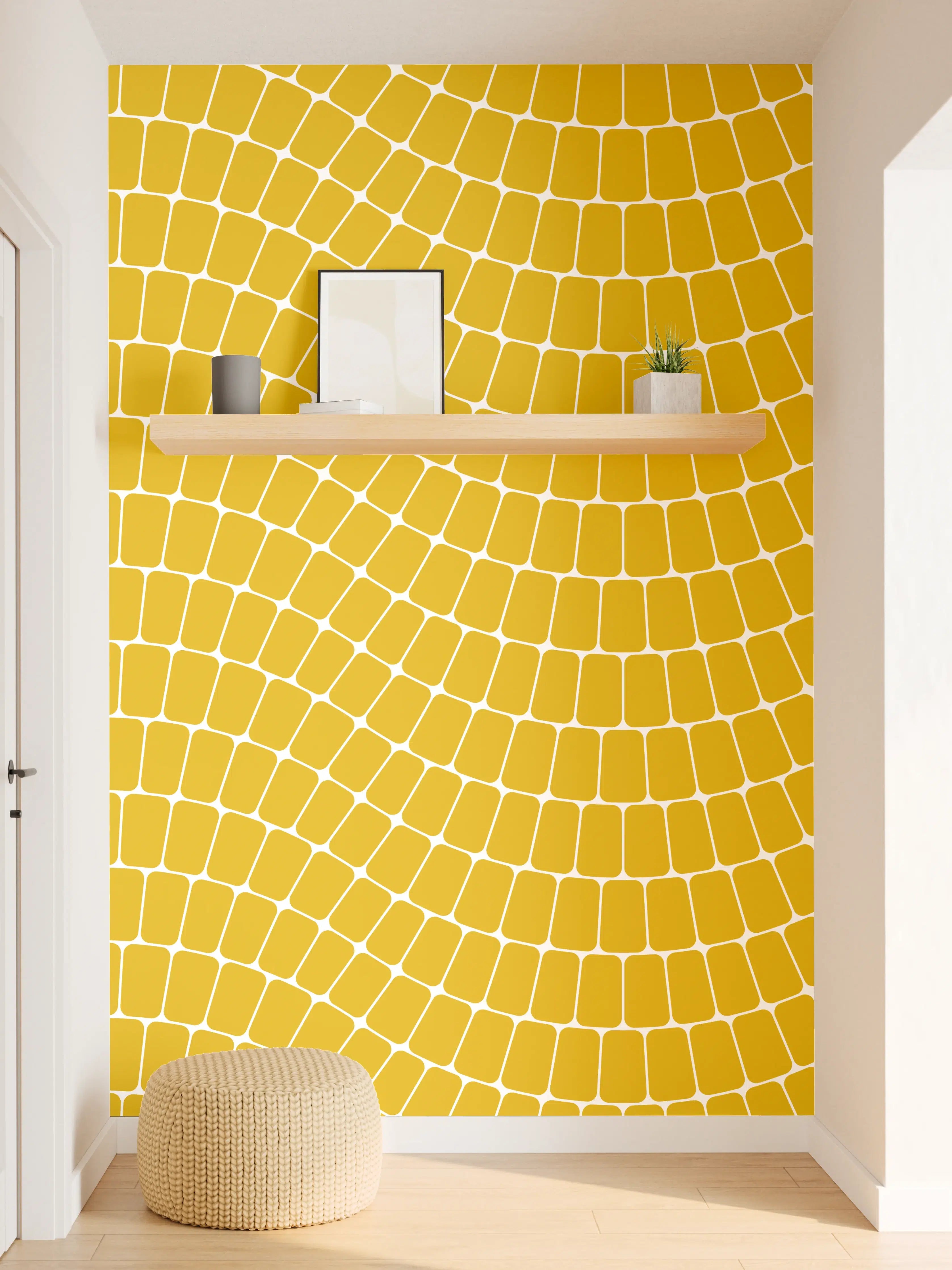 Wandverkleidung Flur - Muster eines goldenen Musterdesigns