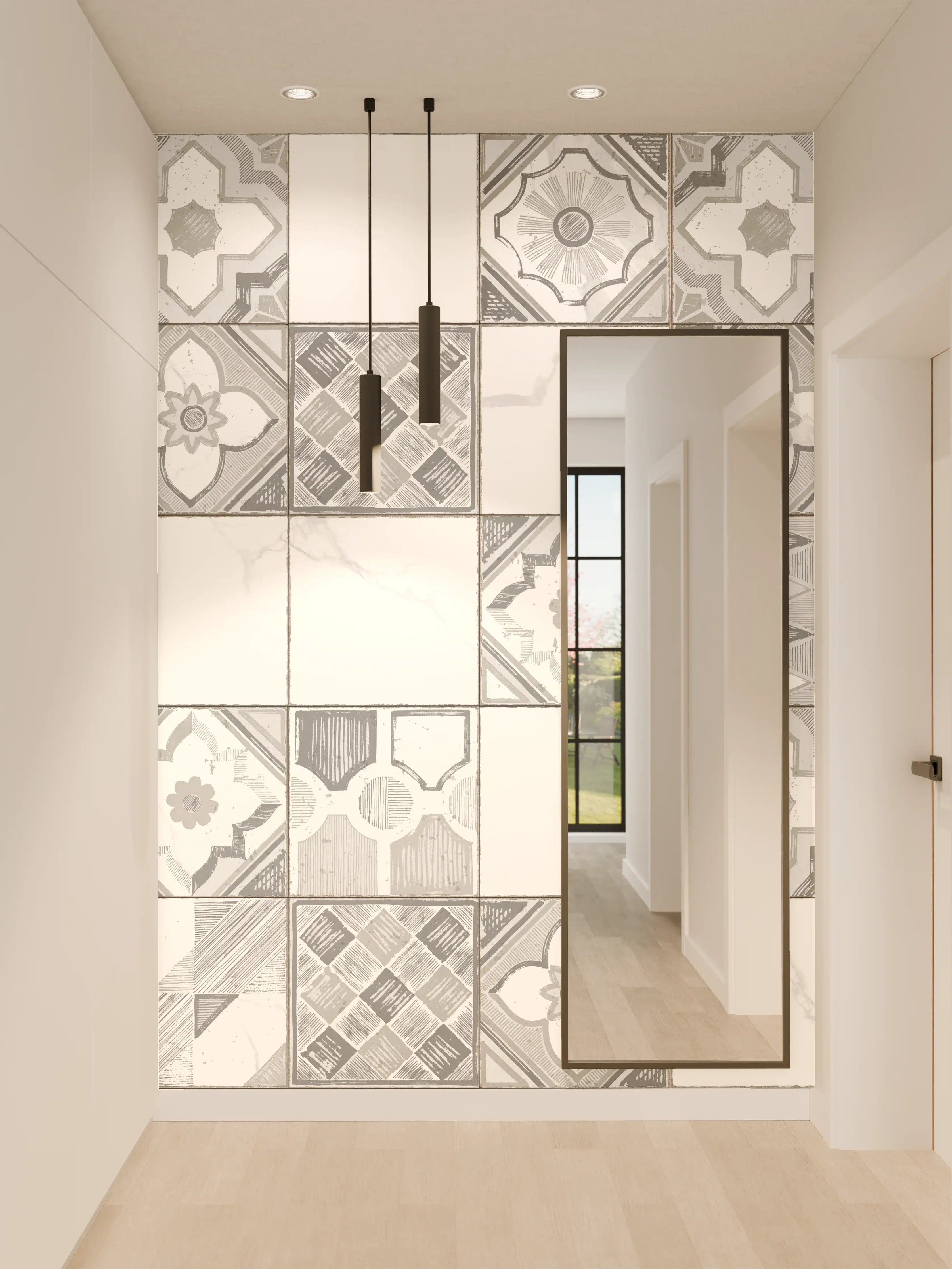 Wandverkleidung Flur - Nahtloses monochromes Muster