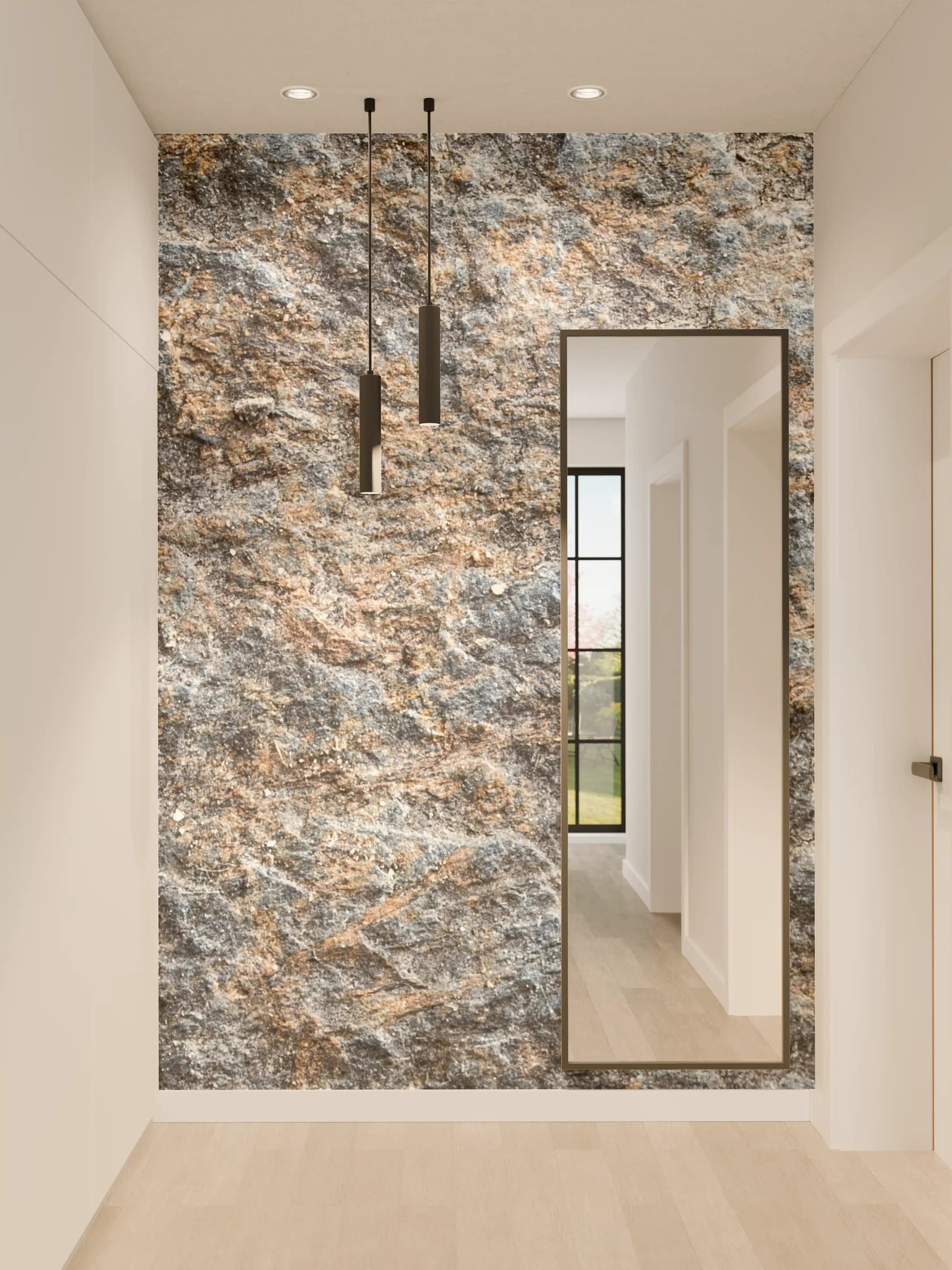 Wandverkleidung Flur - Natürliche Steineffekte Wandgestaltung