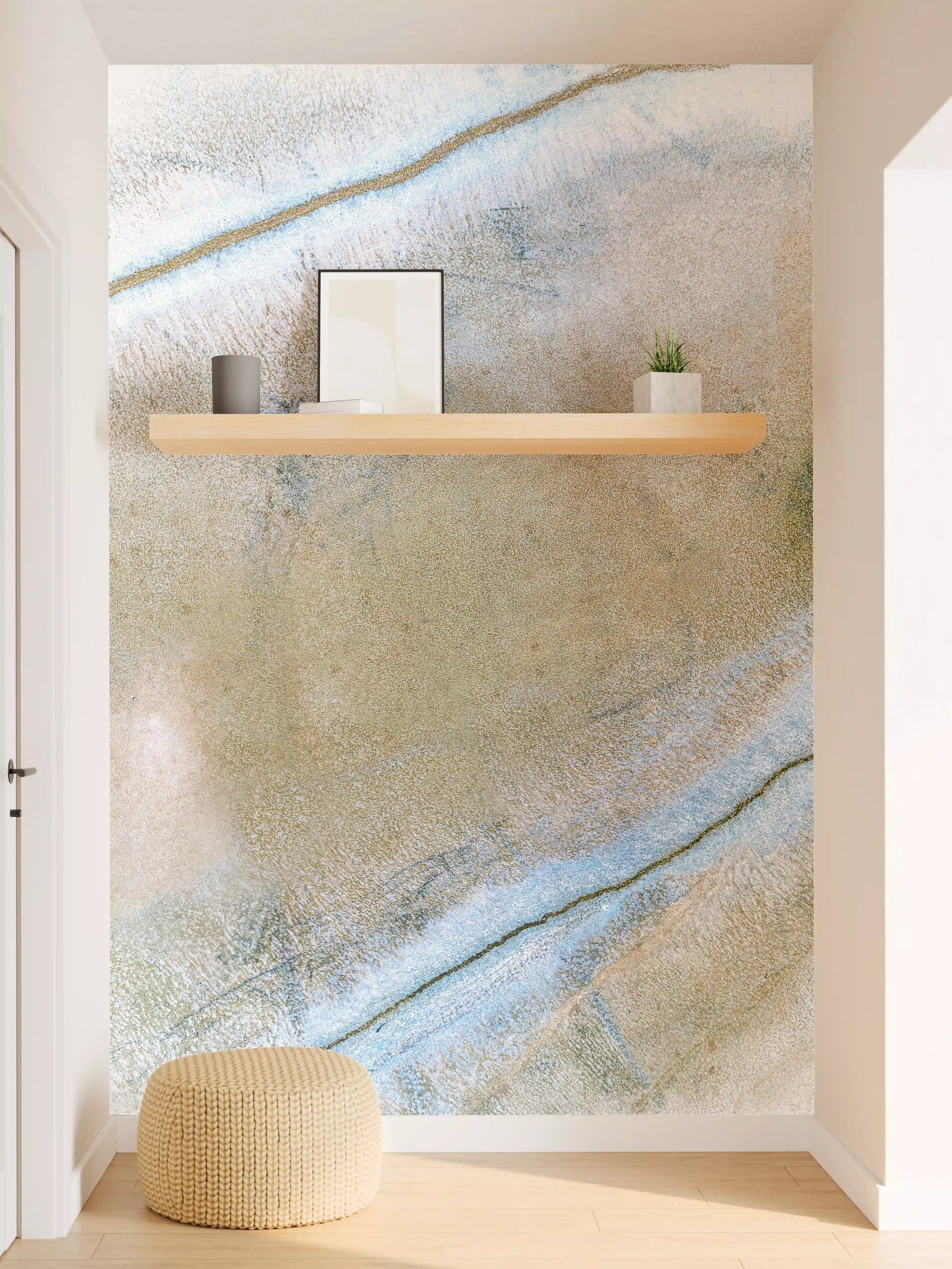 Wandverkleidung Flur - Naturfotografie mit warmen Erdtönen