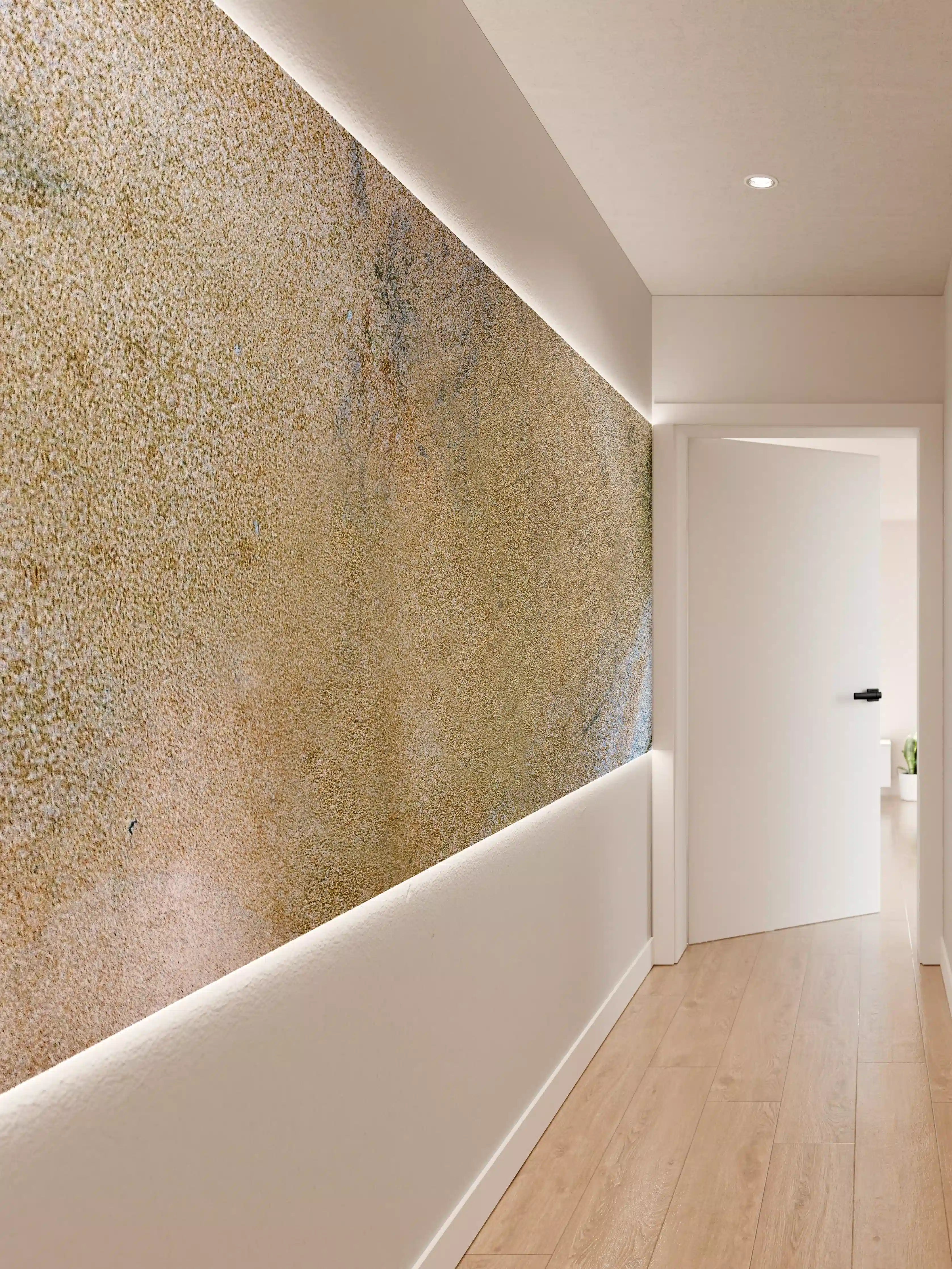 Wandverkleidung Flur - Naturfotografie mit warmen Erdtönen