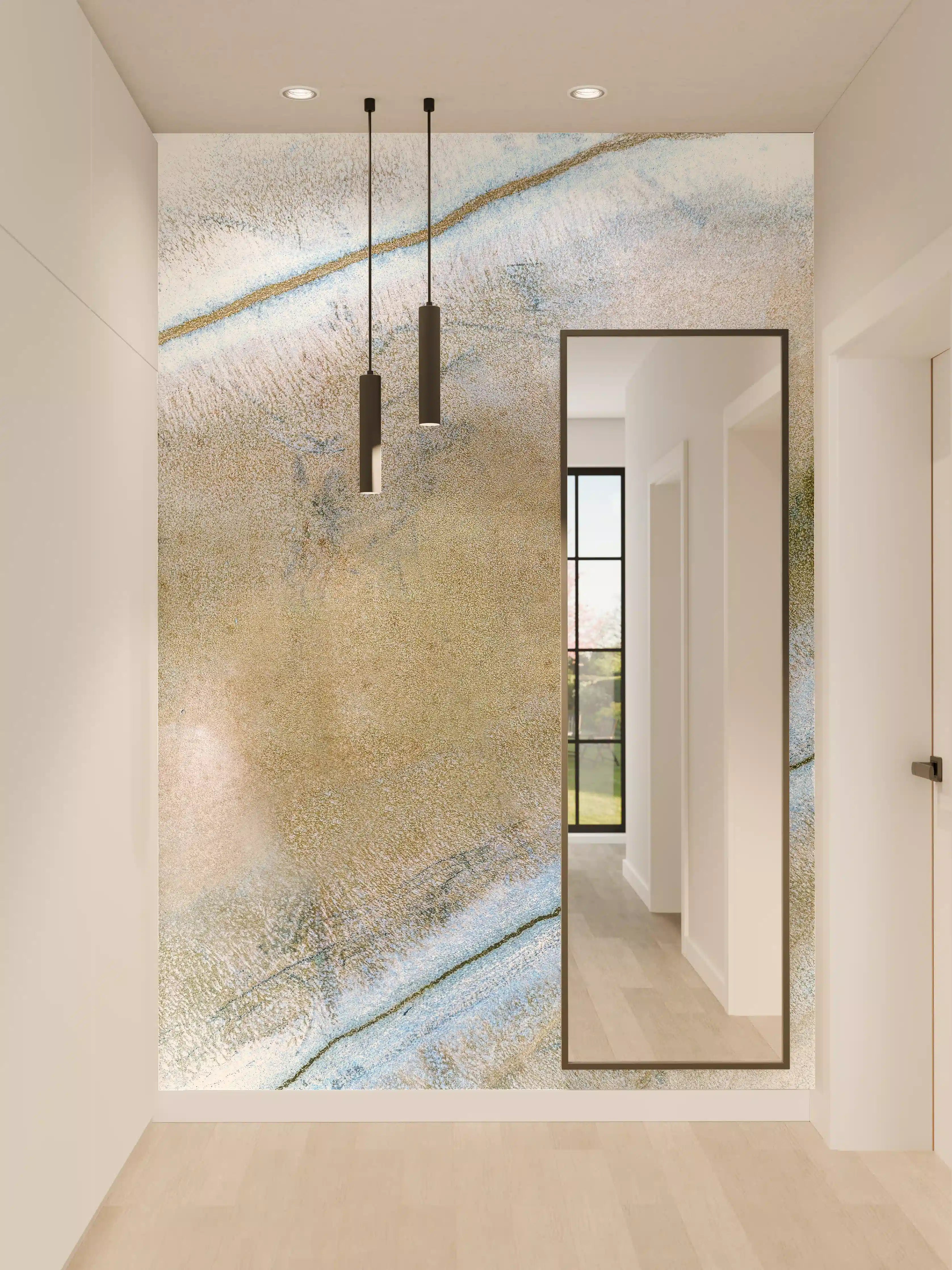 Wandverkleidung Flur - Naturfotografie mit warmen Erdtönen