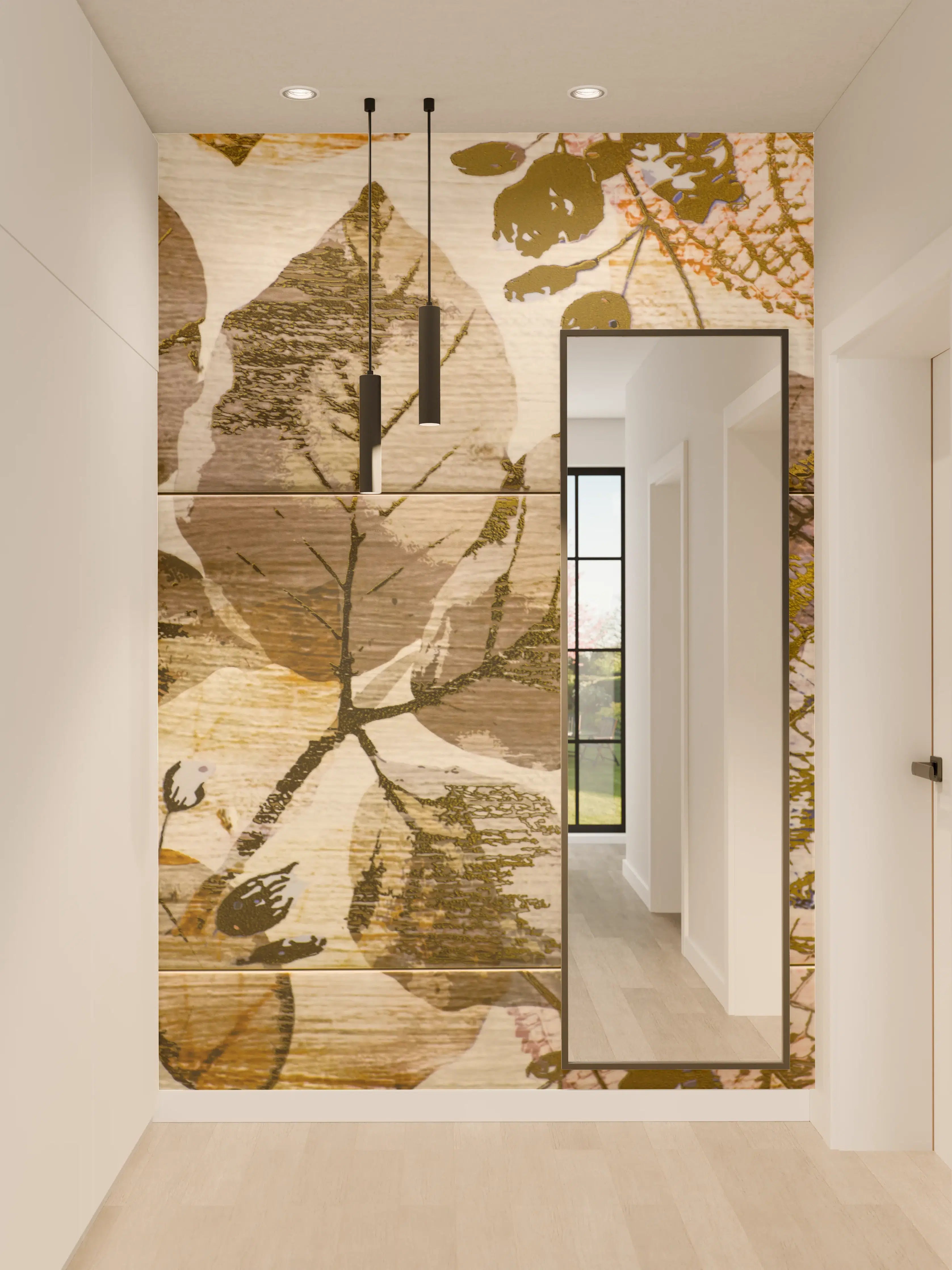 Wandverkleidung Flur - Naturinspirierte Holzdekor Wandgestaltung