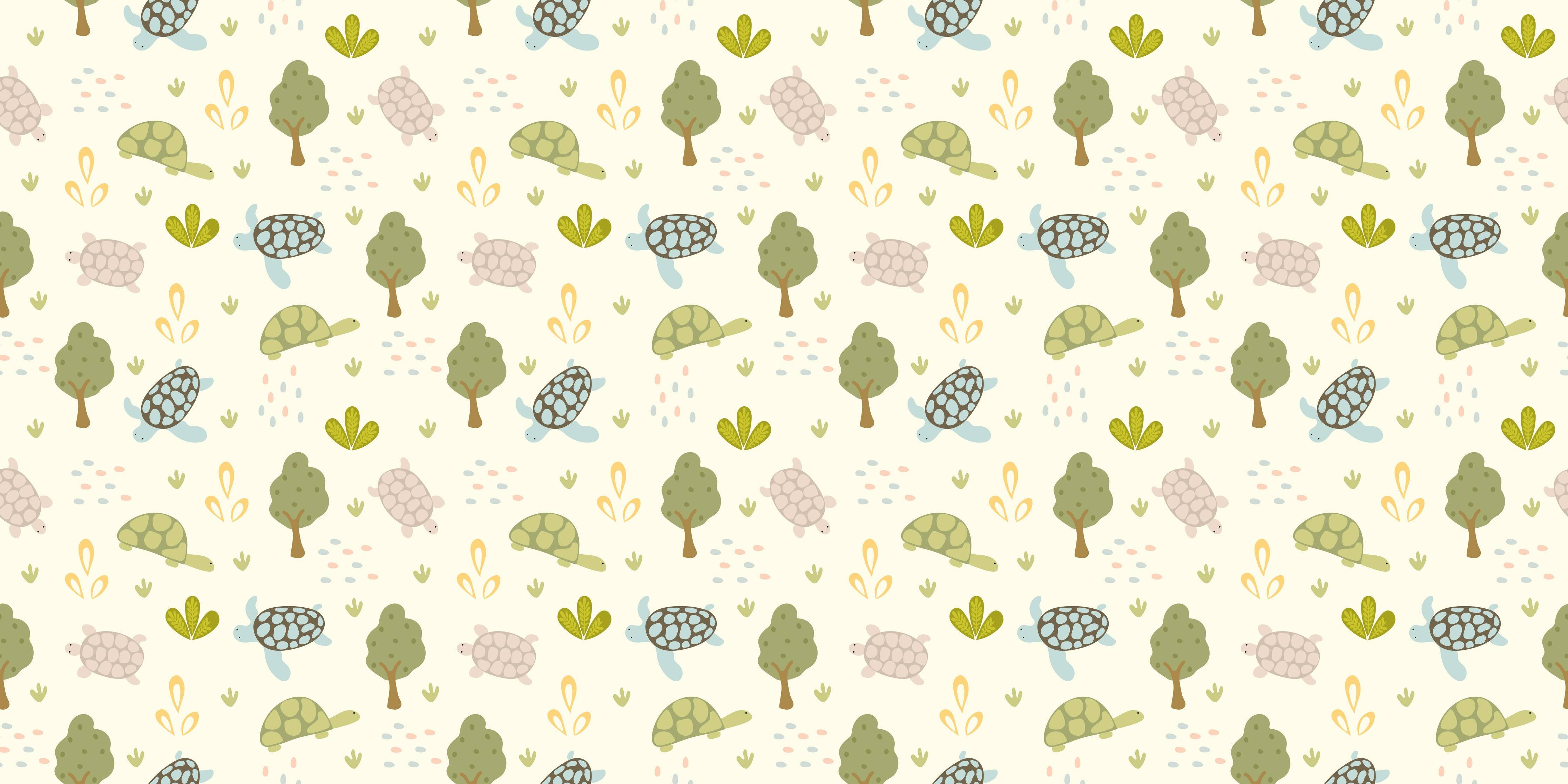 Wandverkleidung Flur-Naturmotiv Muster: Friedliche Tiere & Pflanzen