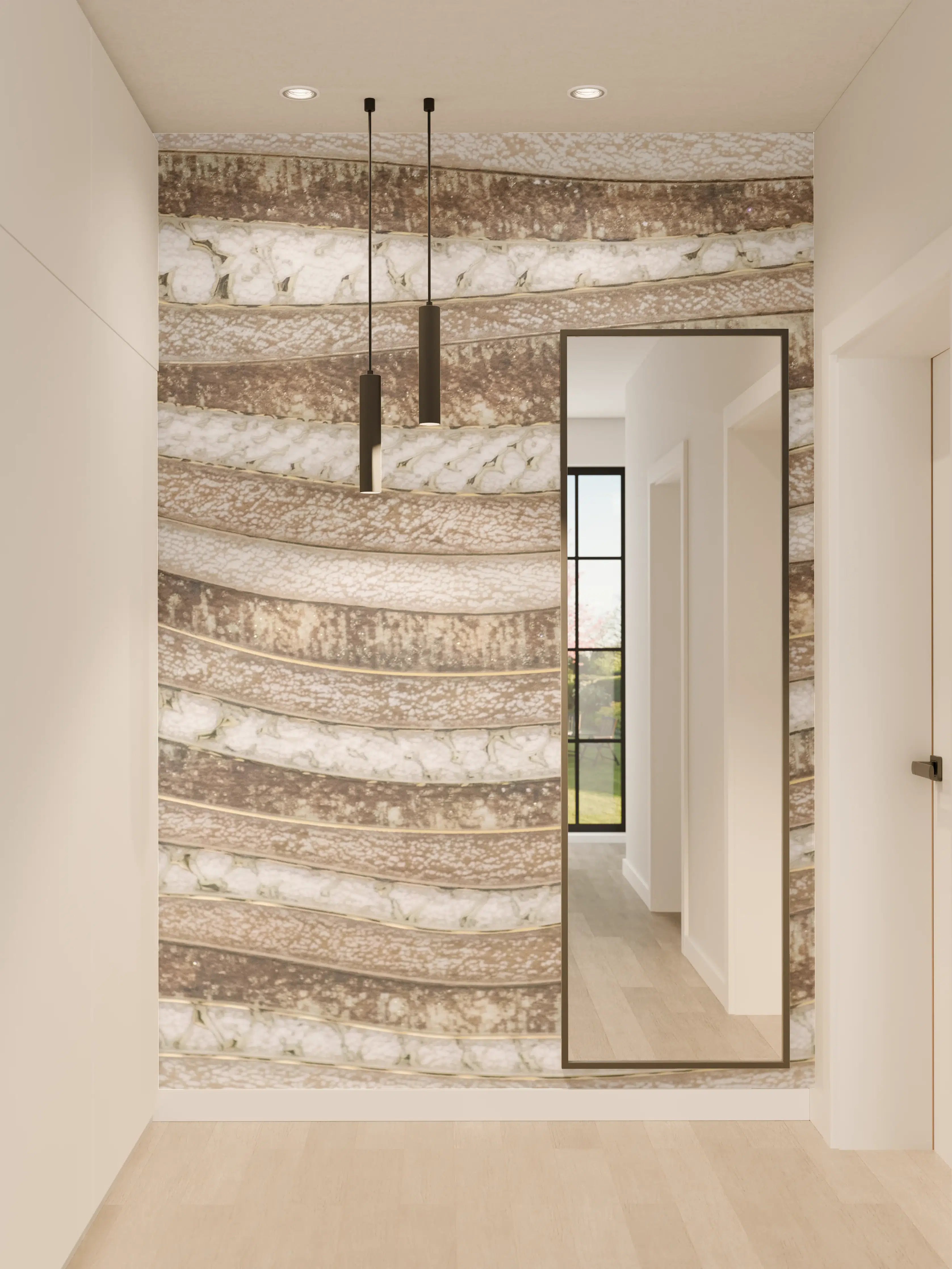 Wandverkleidung Flur - Naturstein Wandmuster – Edle Textur