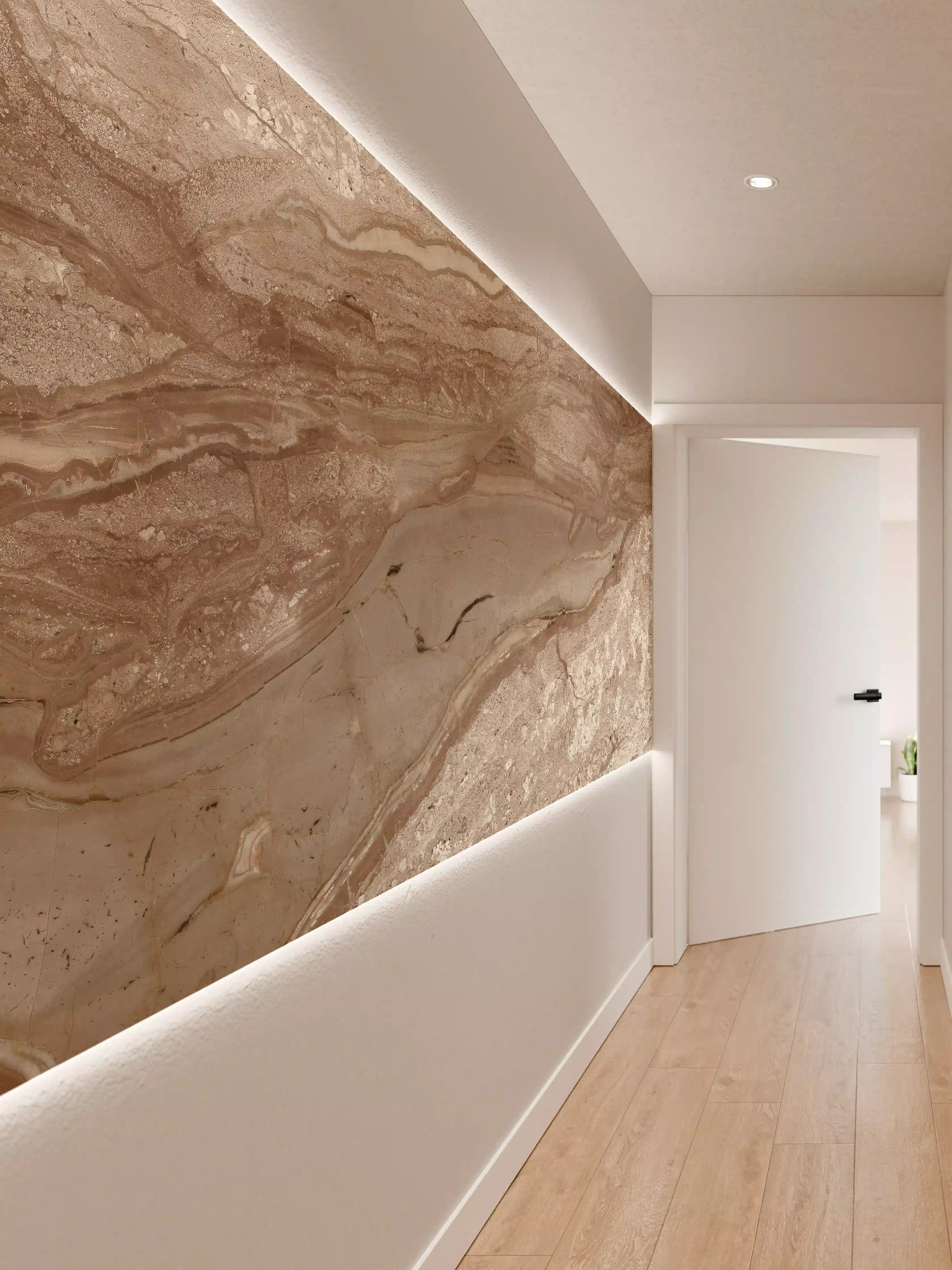 Wandverkleidung Flur - Natursteinoptik für elegante Gestaltung
