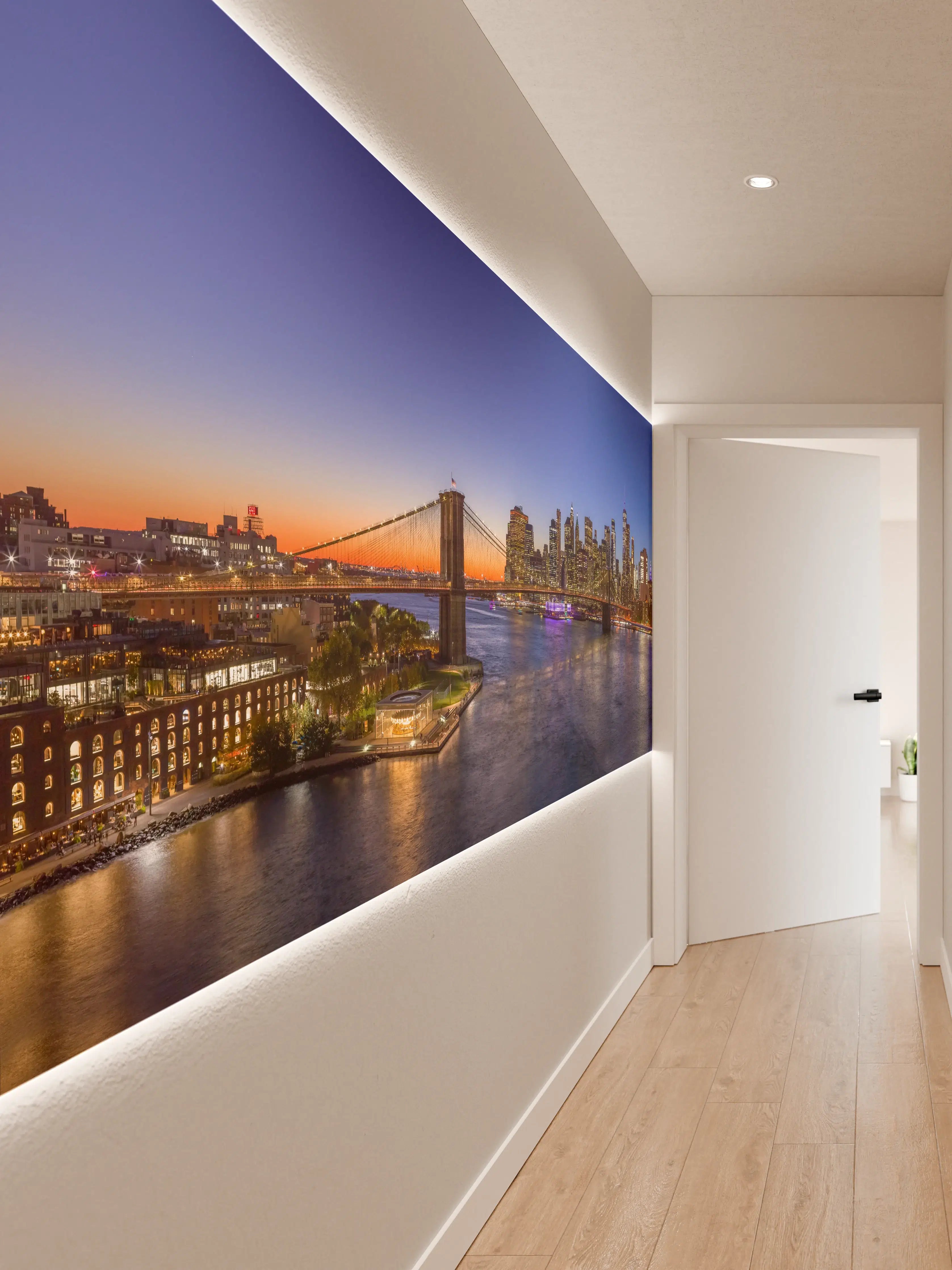 Wandverkleidung Flur - New York City Sonnenuntergang