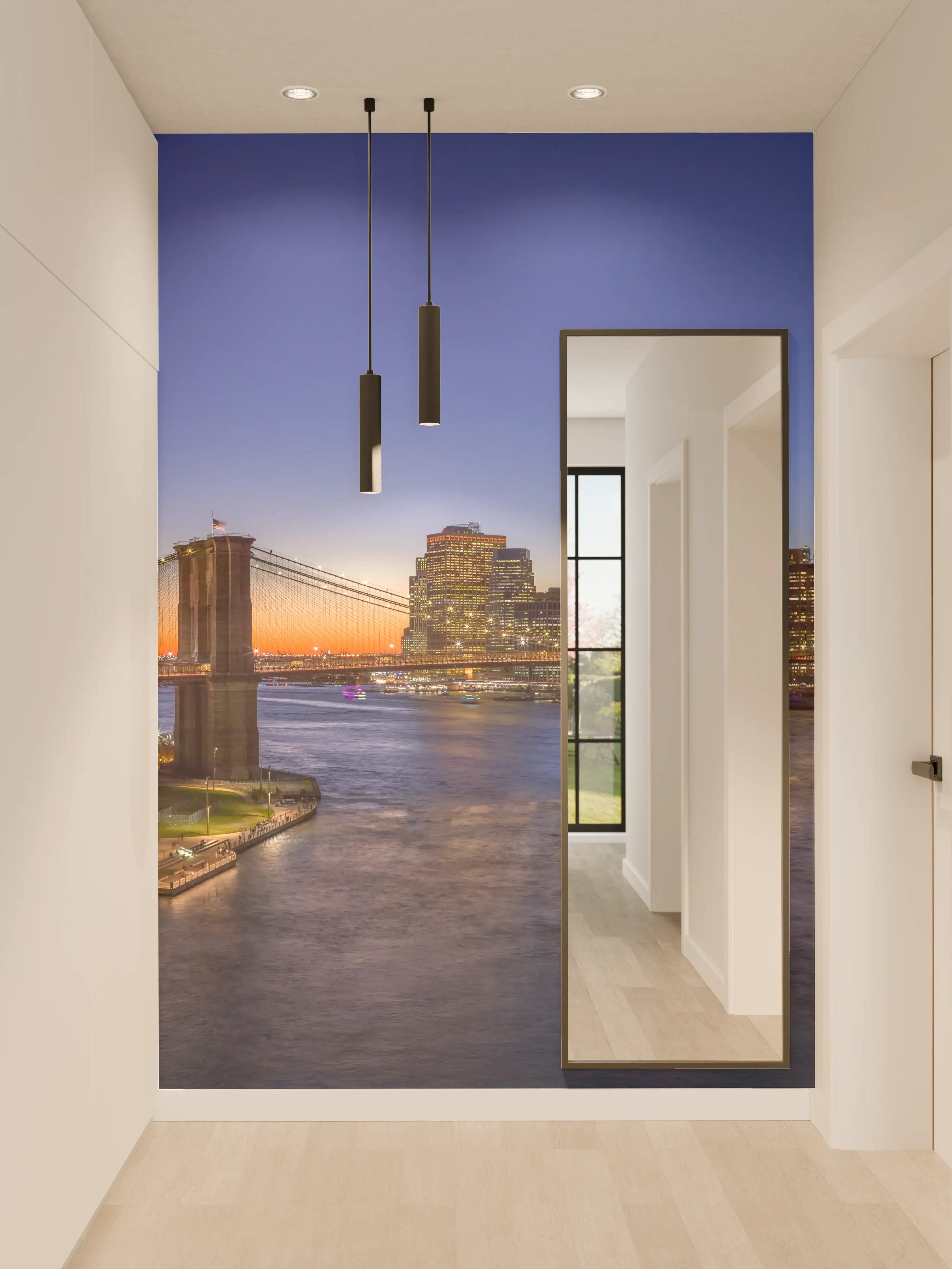 Wandverkleidung Flur - New York City Sonnenuntergang