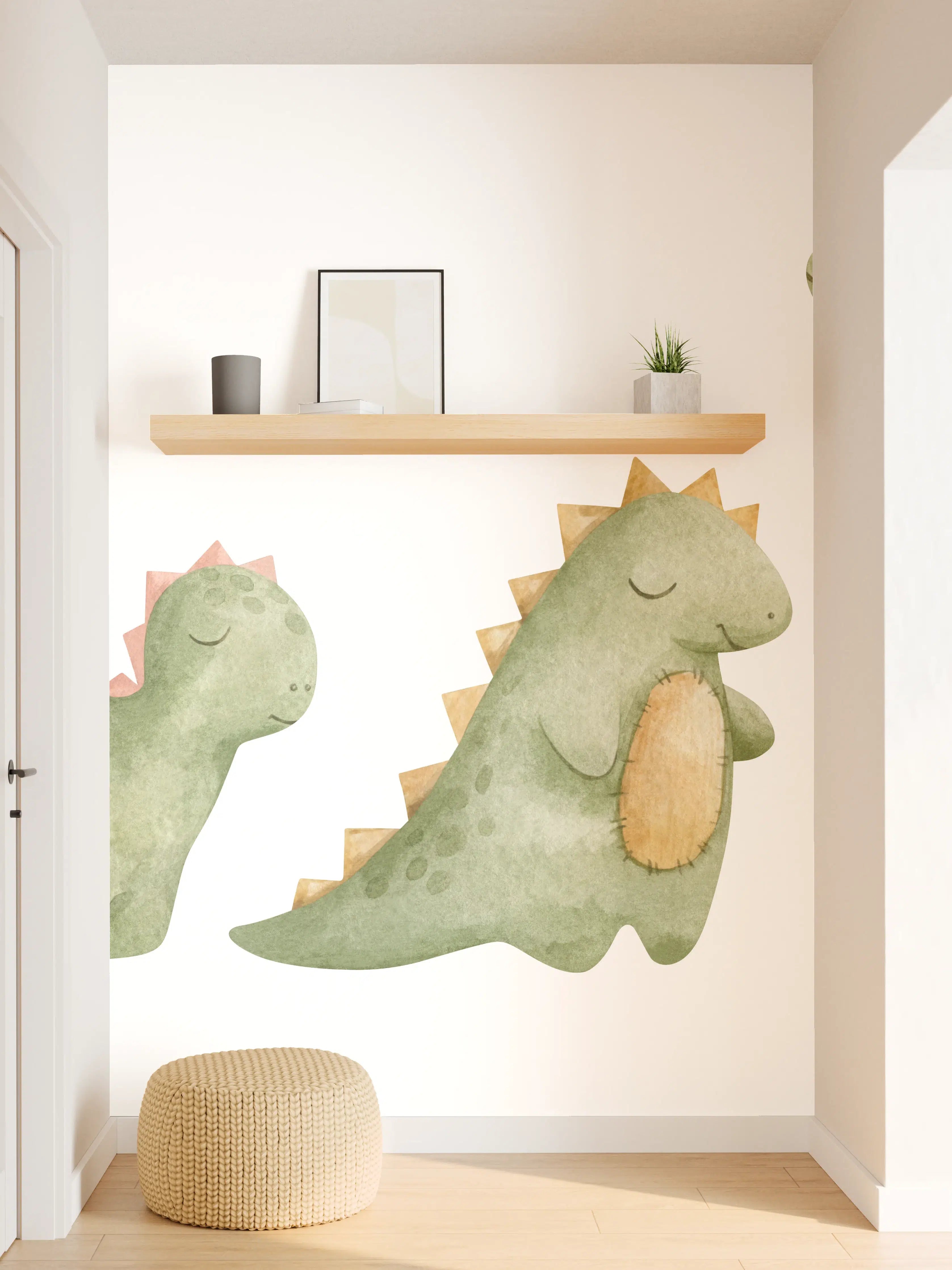 Wandverkleidung Flur - Niedliche Dinosaurier