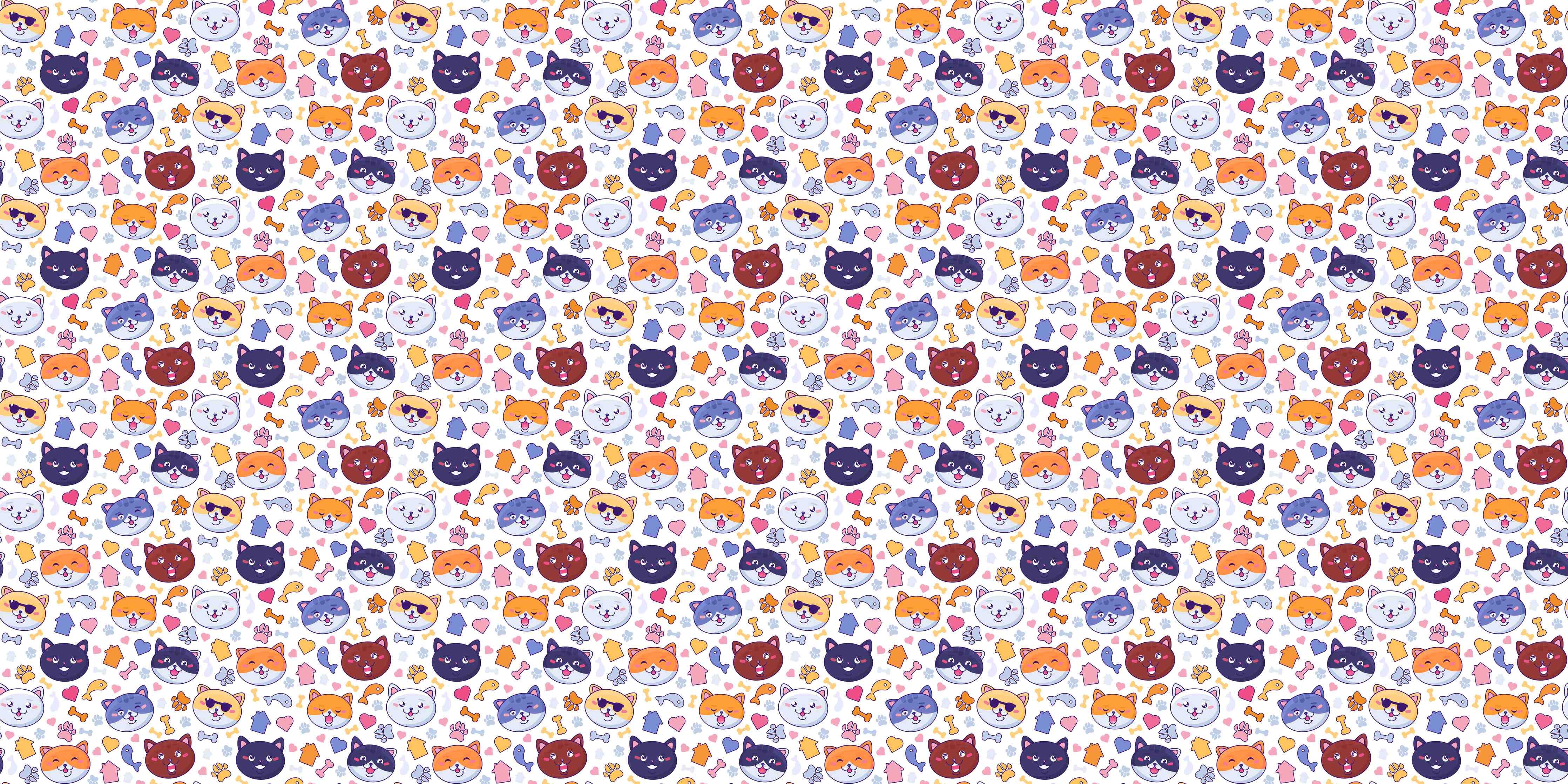 Wandverkleidung Flur-Niedliches Katzen- und Tiermuster