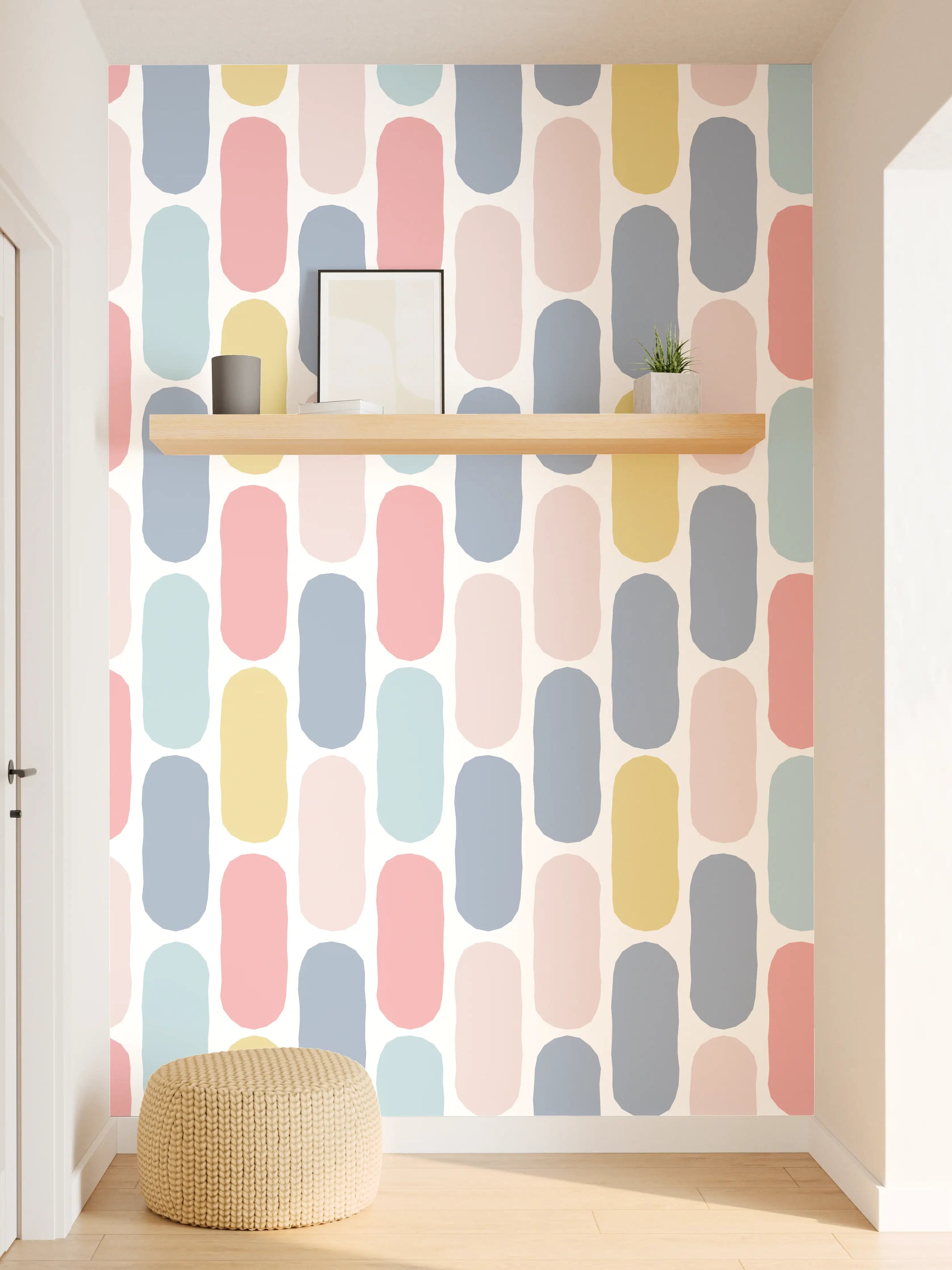 Wandverkleidung Flur - Nordic-Style Bunte Muster
