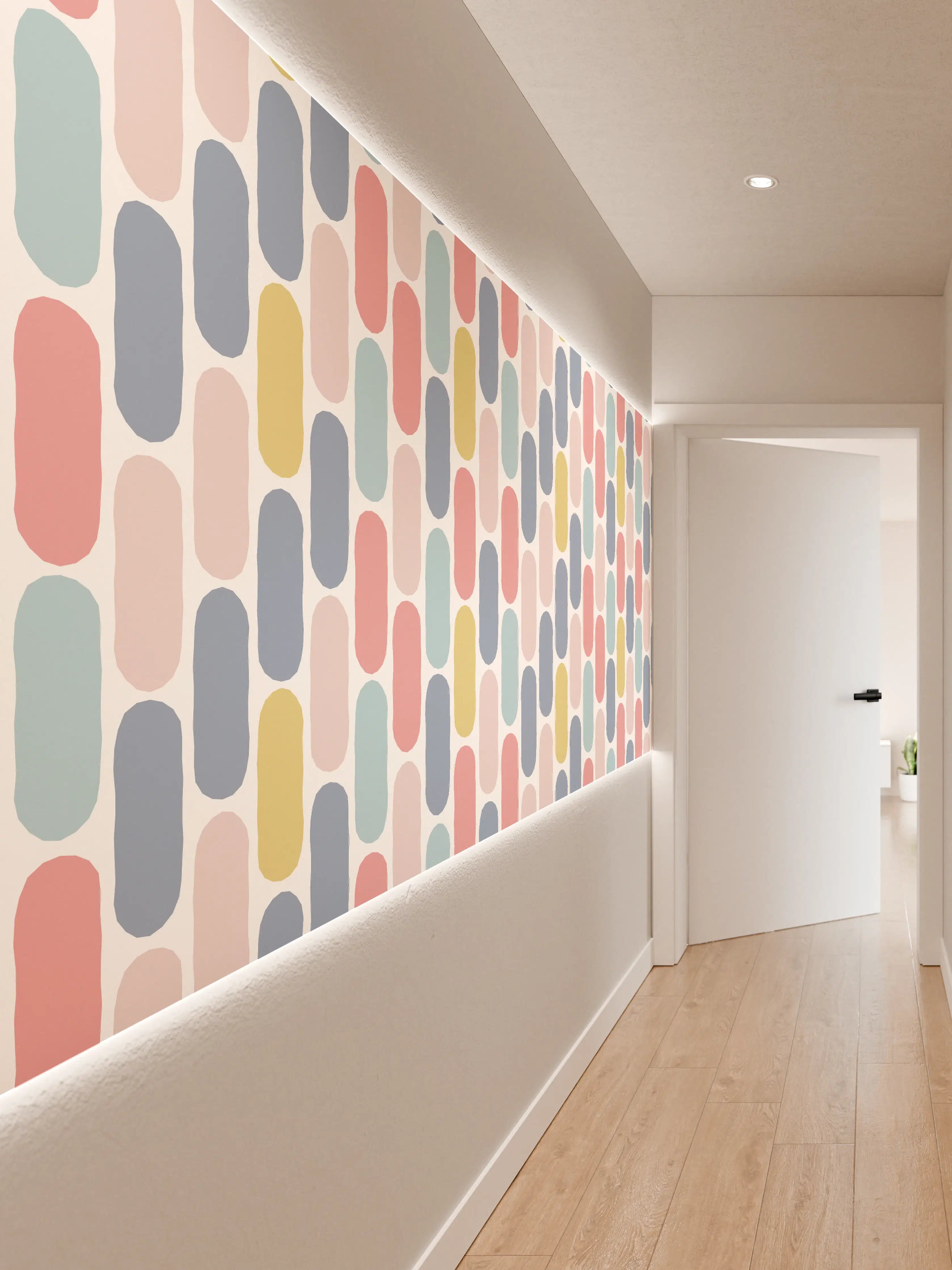 Wandverkleidung Flur - Nordic-Style Bunte Muster
