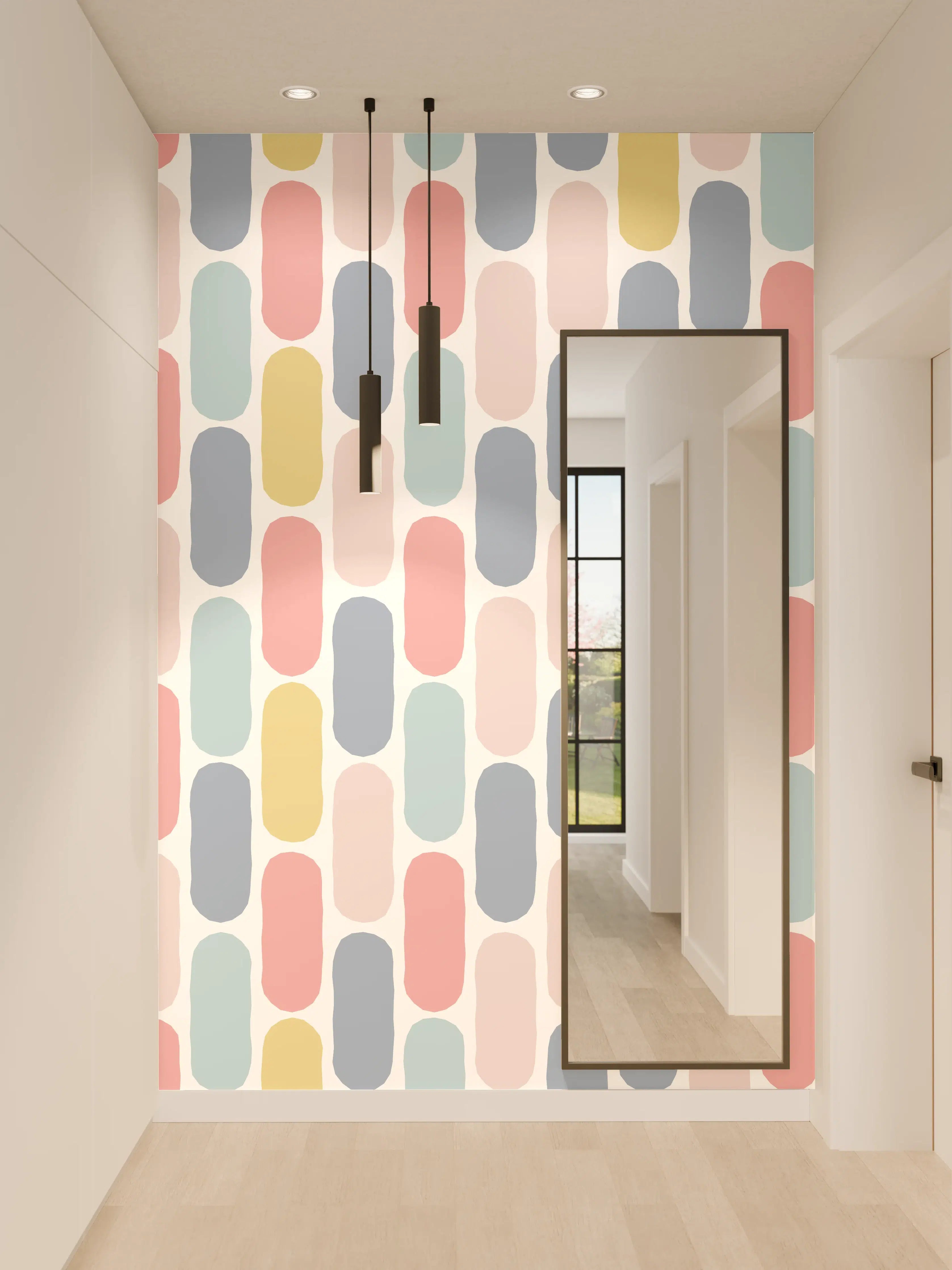 Wandverkleidung Flur - Nordic-Style Bunte Muster