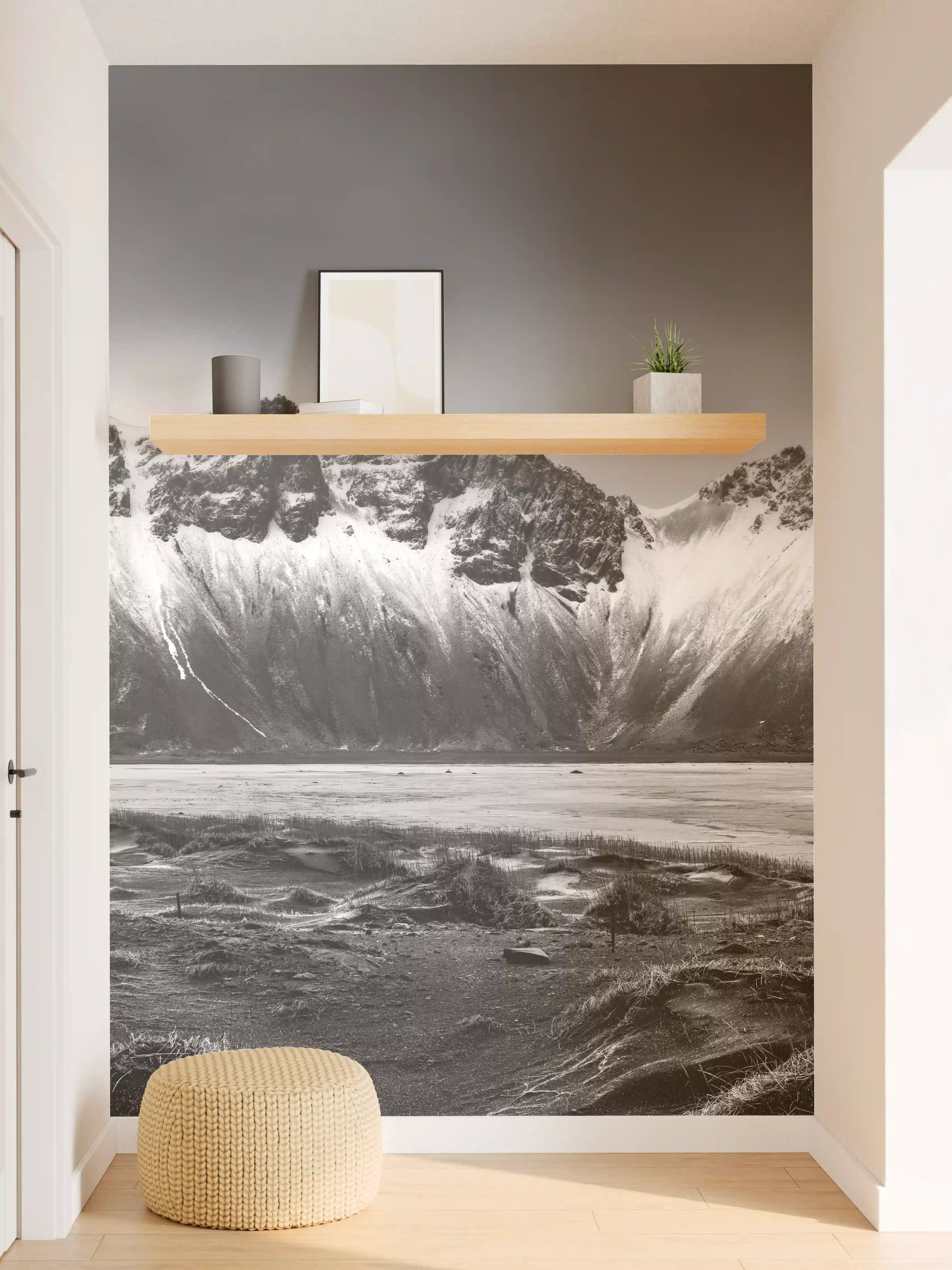 Wandverkleidung Flur - Panorama - Bergkette Vestrahorn
