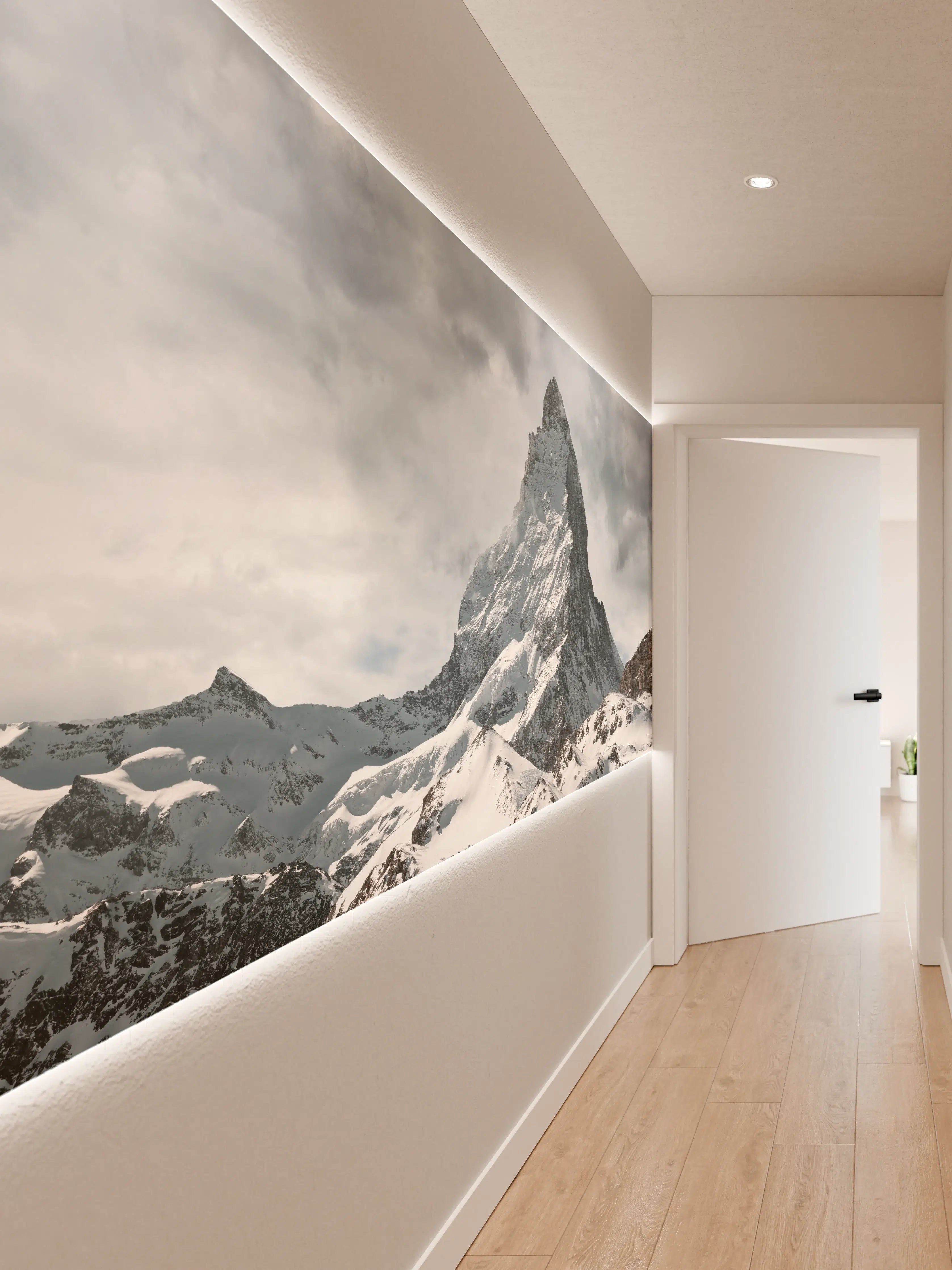 Wandverkleidung Flur - Panorama - Majestätischer Matterhorn - Alpen