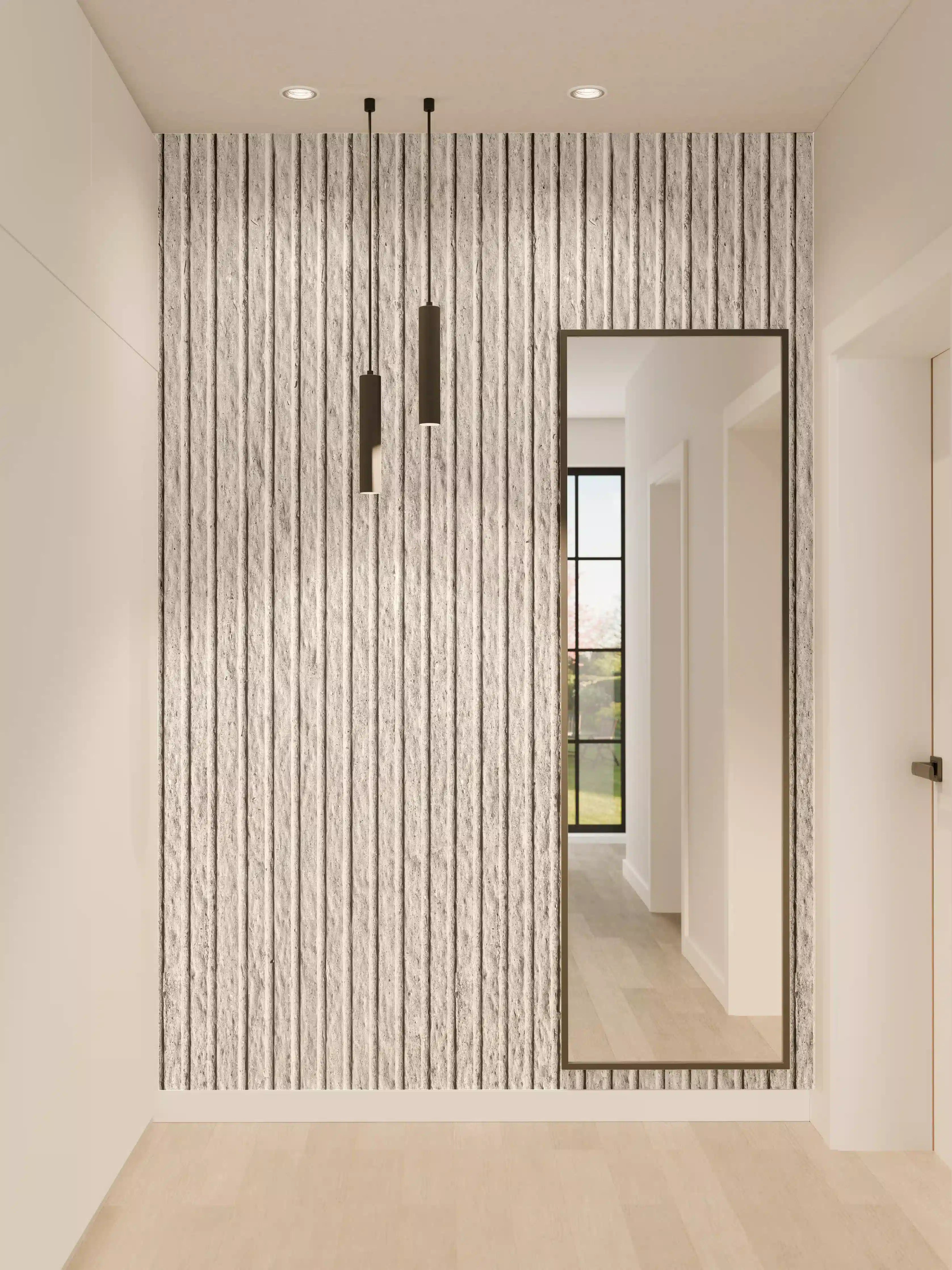 Wandverkleidung Flur - Panorama - moderne Zementwand