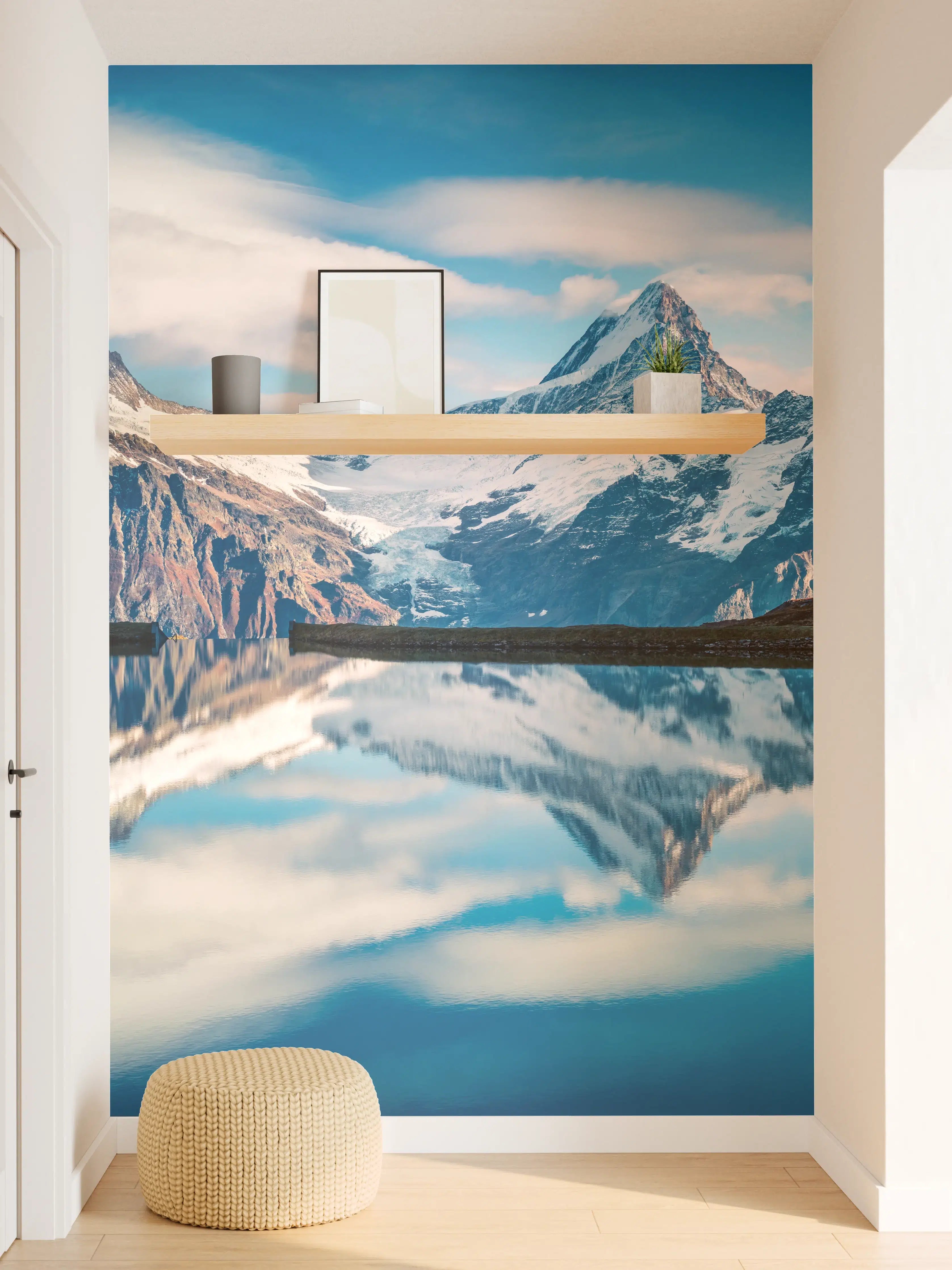 Wandverkleidung Flur - Panoramablick auf Bachalpsee