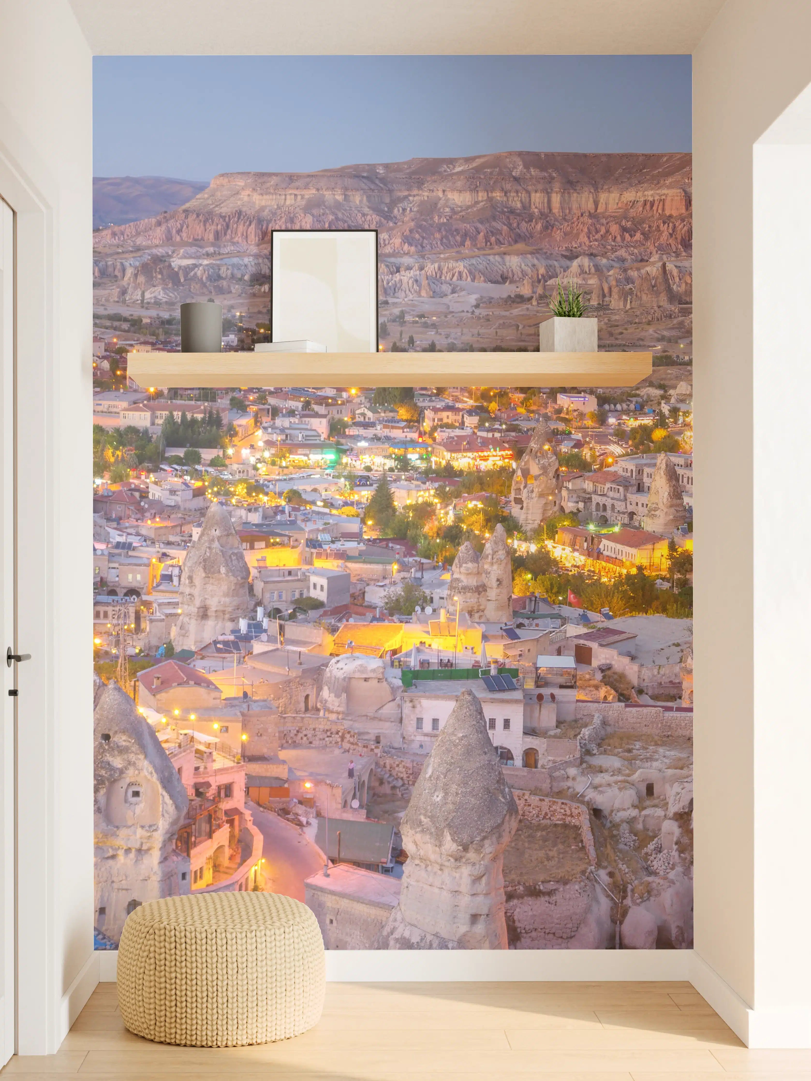 Wandverkleidung Flur - Panoramablick auf Göreme - Kapadokien