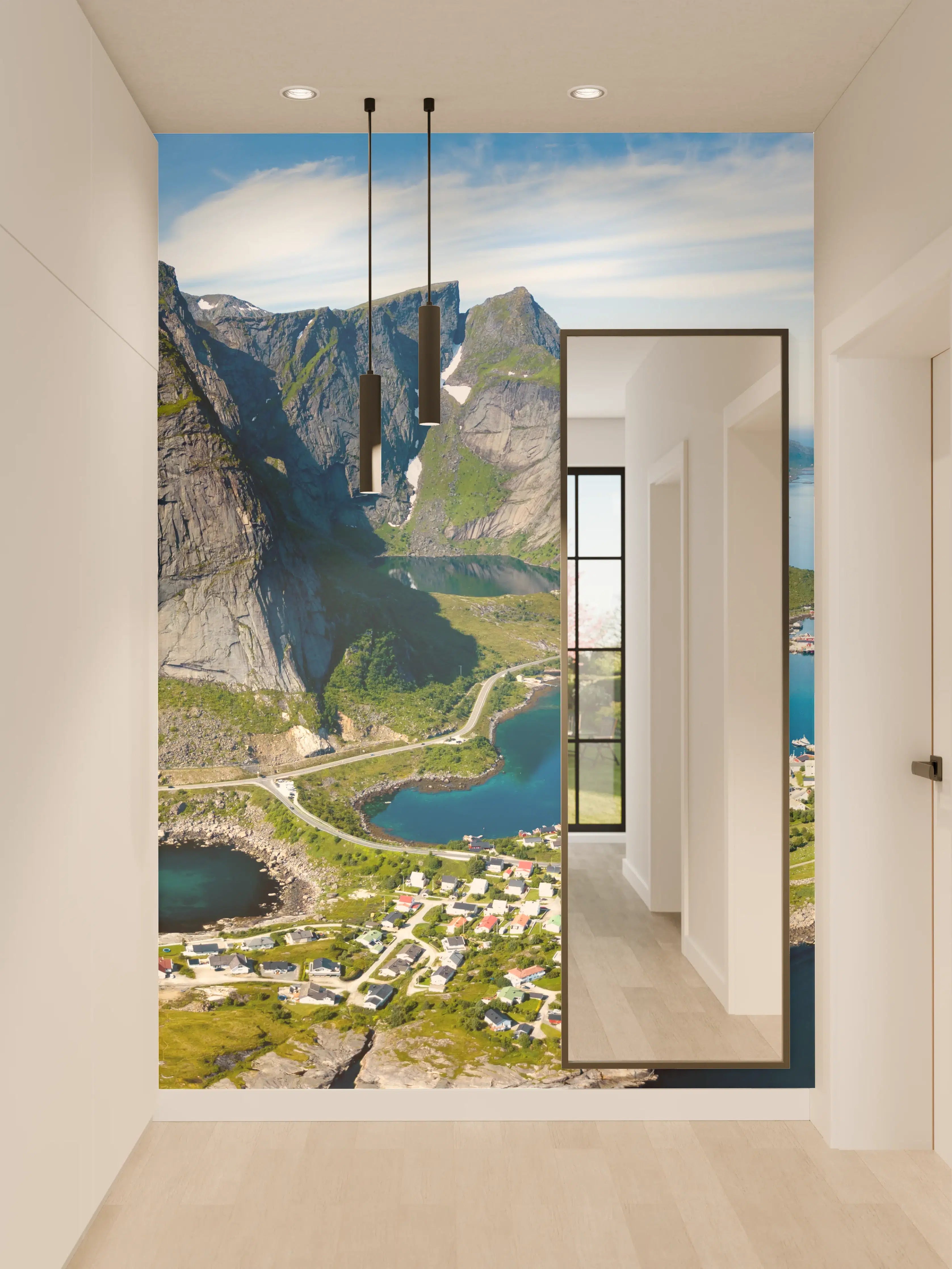 Wandverkleidung Flur - Panoramablick auf Reine