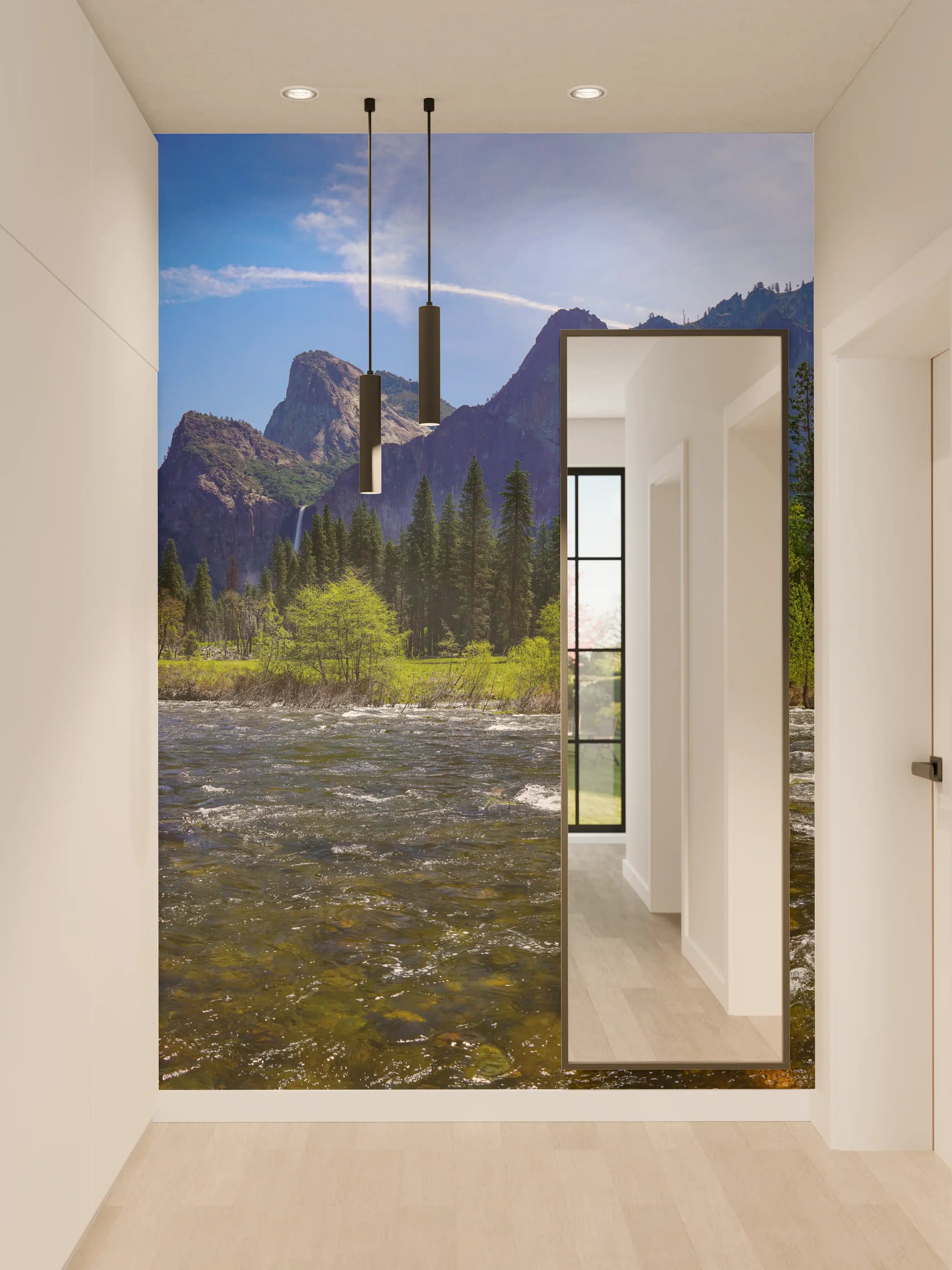 Wandverkleidung Flur - Panoramablick im Yosemite-Nationalpark
